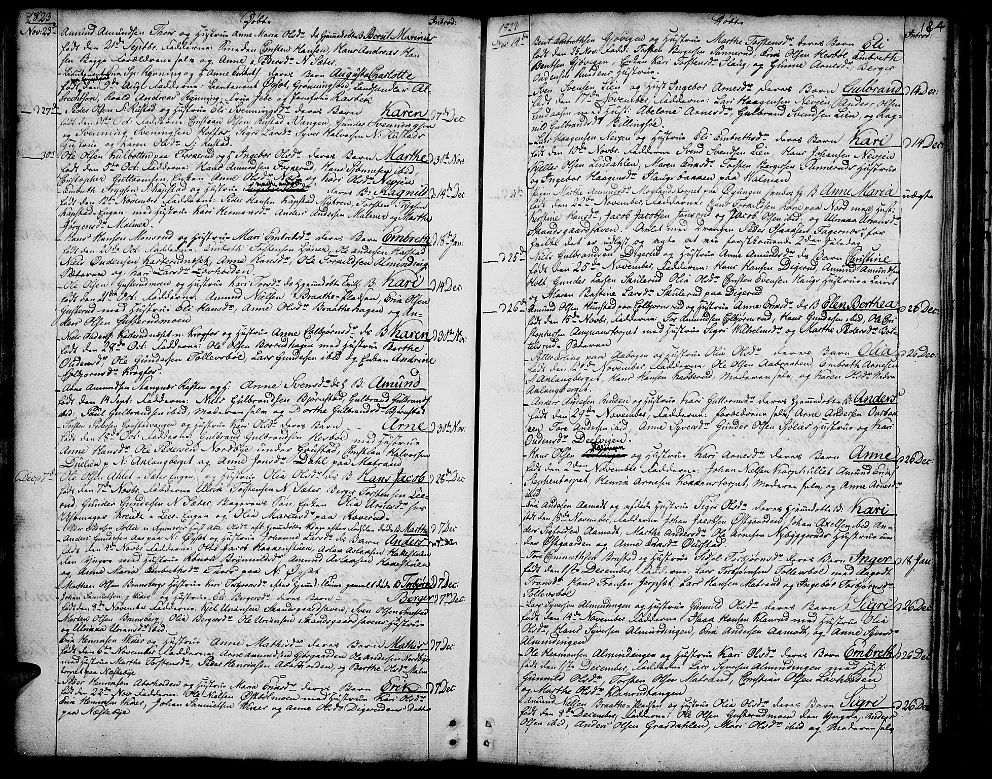 Vinger prestekontor, AV/SAH-PREST-024/H/Ha/Haa/L0005: Parish register (official) no. 5, 1772-1813, p. 184