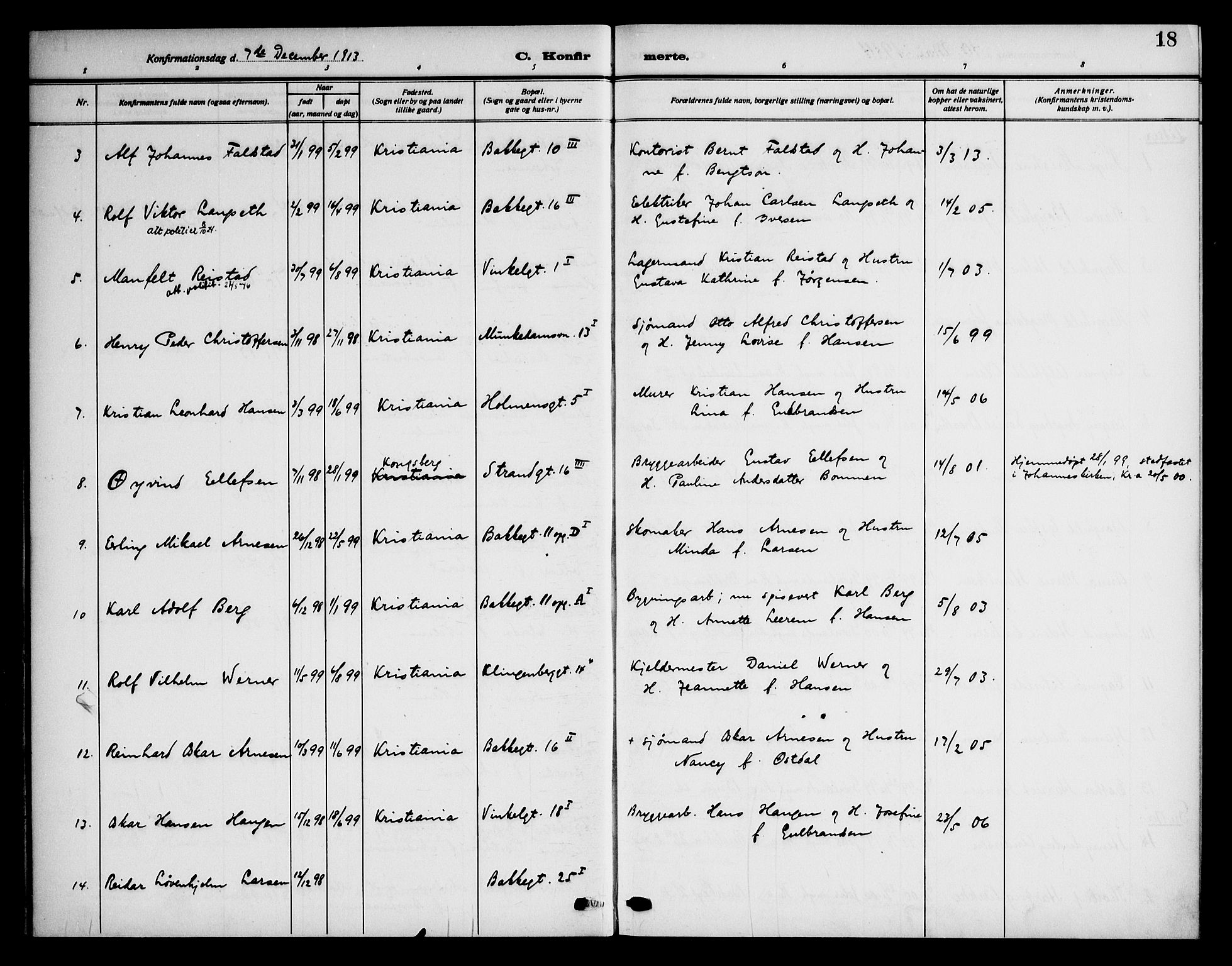 Piperviken prestekontor Kirkebøker, AV/SAO-A-10874/F/L0001: Parish register (official) no. 1, 1911-1958, p. 18