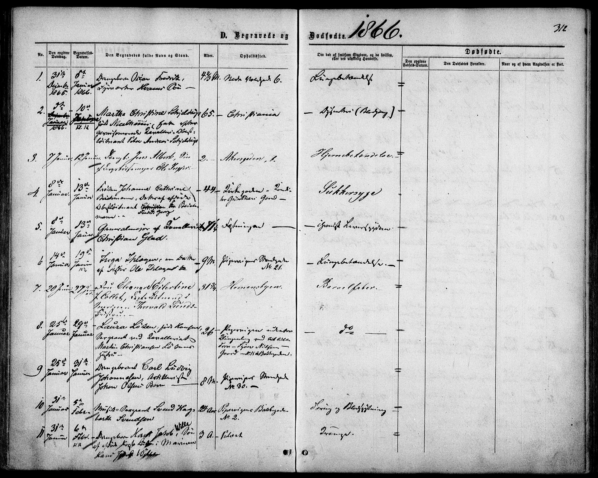 Garnisonsmenigheten Kirkebøker, SAO/A-10846/F/Fa/L0010: Parish register (official) no. 10, 1859-1869, p. 312