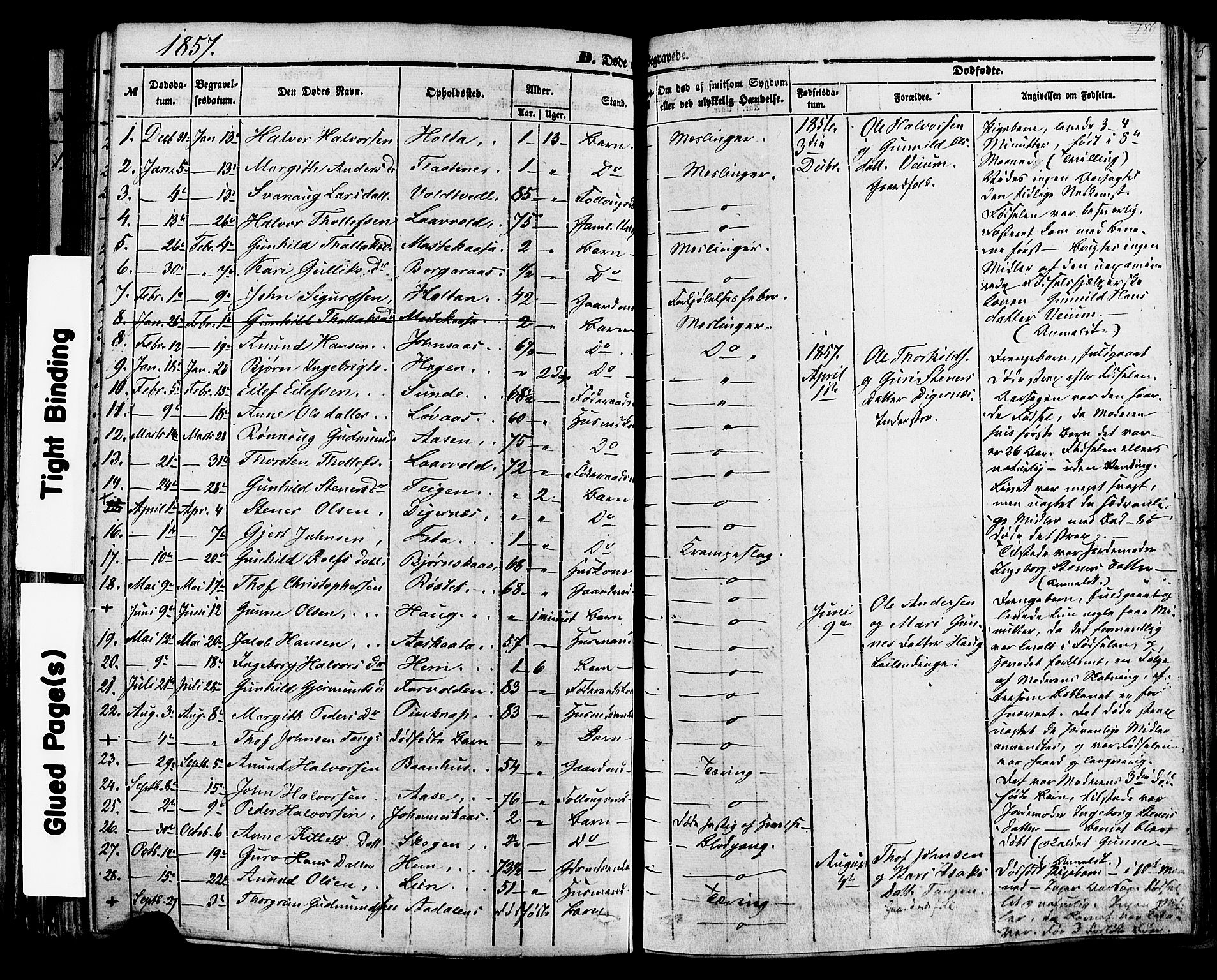 Sauherad kirkebøker, AV/SAKO-A-298/F/Fa/L0007: Parish register (official) no. I 7, 1851-1873, p. 189