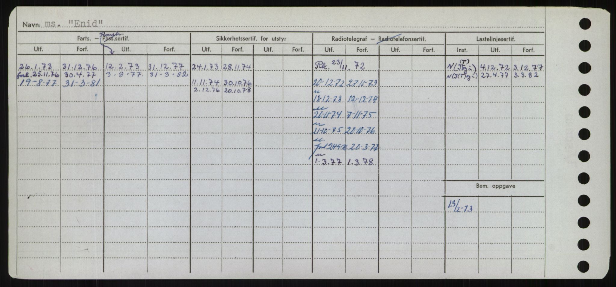 Sjøfartsdirektoratet med forløpere, Skipsmålingen, RA/S-1627/H/Hd/L0009: Fartøy, E, p. 438