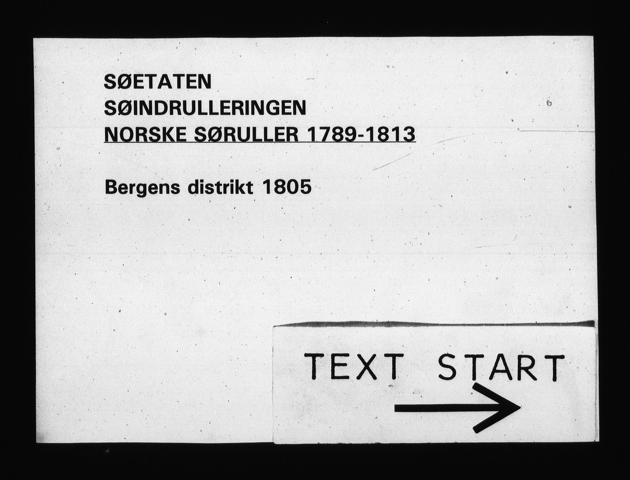 Sjøetaten, RA/EA-3110/F/L0244: Bergen distrikt, bind 1, 1805