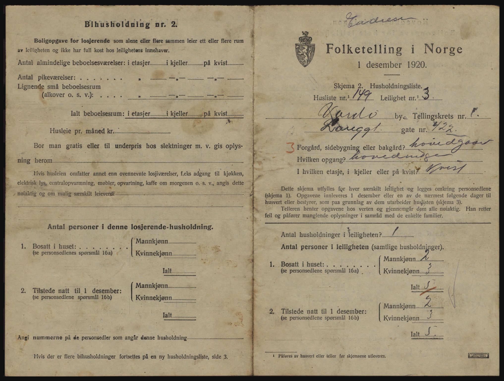 SATØ, 1920 census for Vardø, 1920, p. 1553