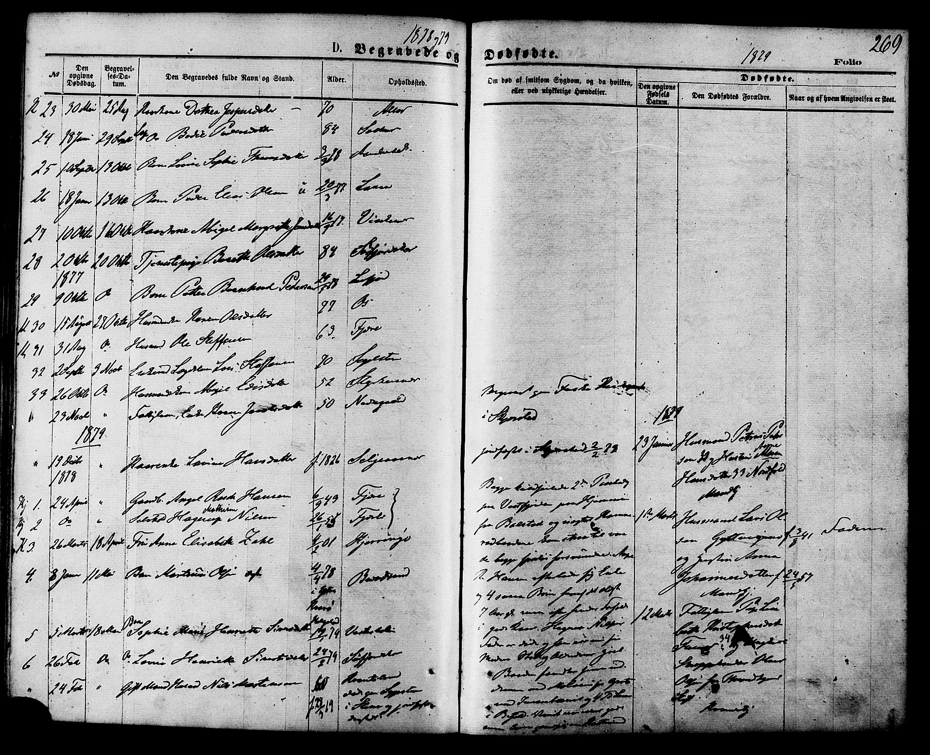 Ministerialprotokoller, klokkerbøker og fødselsregistre - Nordland, SAT/A-1459/853/L0771: Parish register (official) no. 853A10, 1870-1881, p. 269