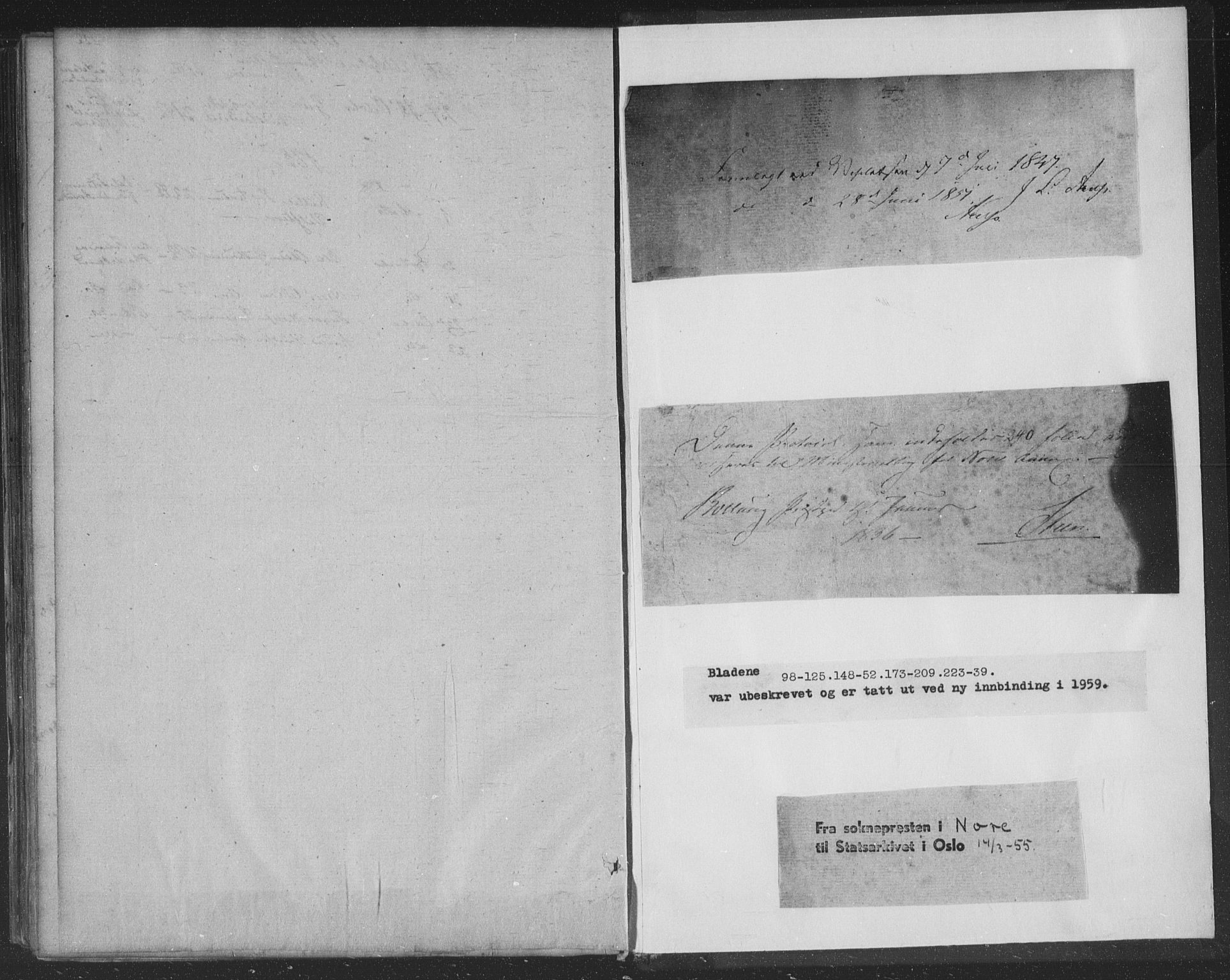 Nore kirkebøker, AV/SAKO-A-238/F/Fa/L0001: Parish register (official) no. I 1, 1836-1855