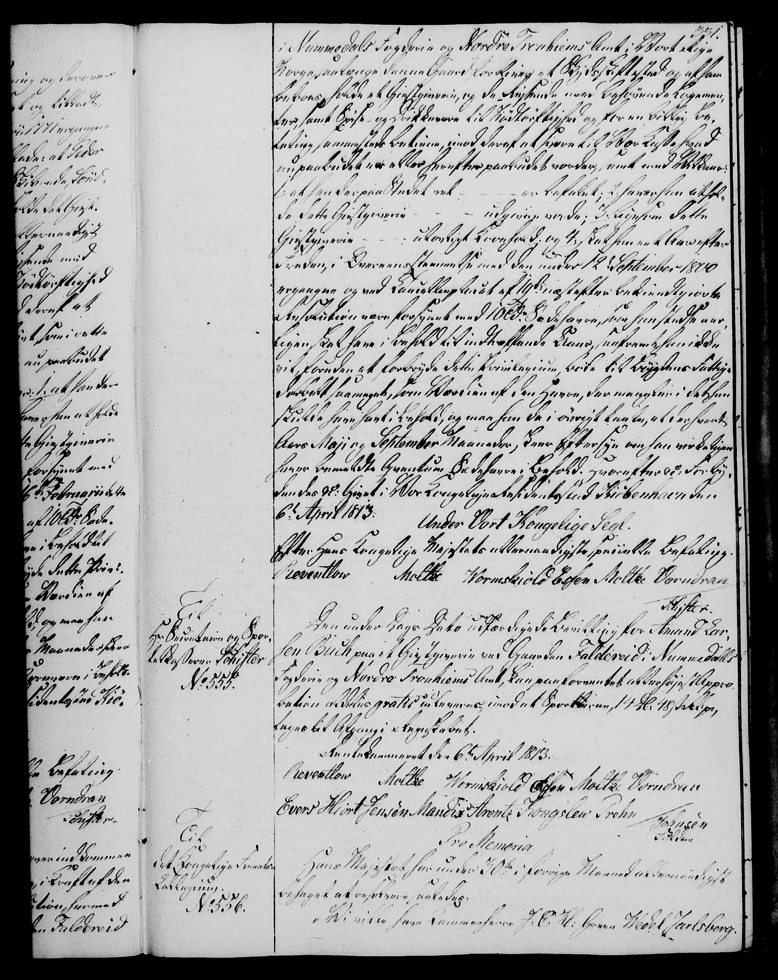 Rentekammeret, Kammerkanselliet, AV/RA-EA-3111/G/Gg/Gga/L0020: Norsk ekspedisjonsprotokoll med register (merket RK 53.20), 1811-1814, p. 331