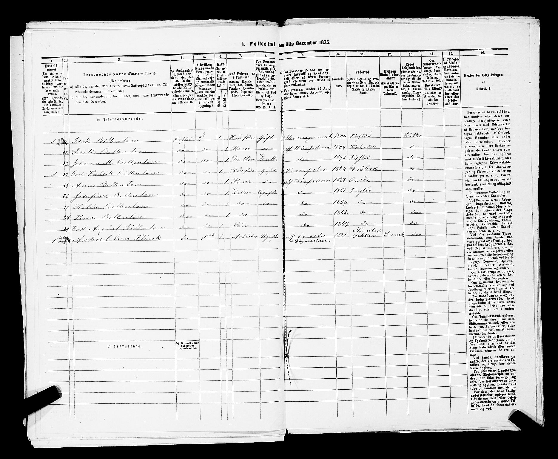 RA, 1875 census for 0103B Fredrikstad/Fredrikstad, 1875, p. 51