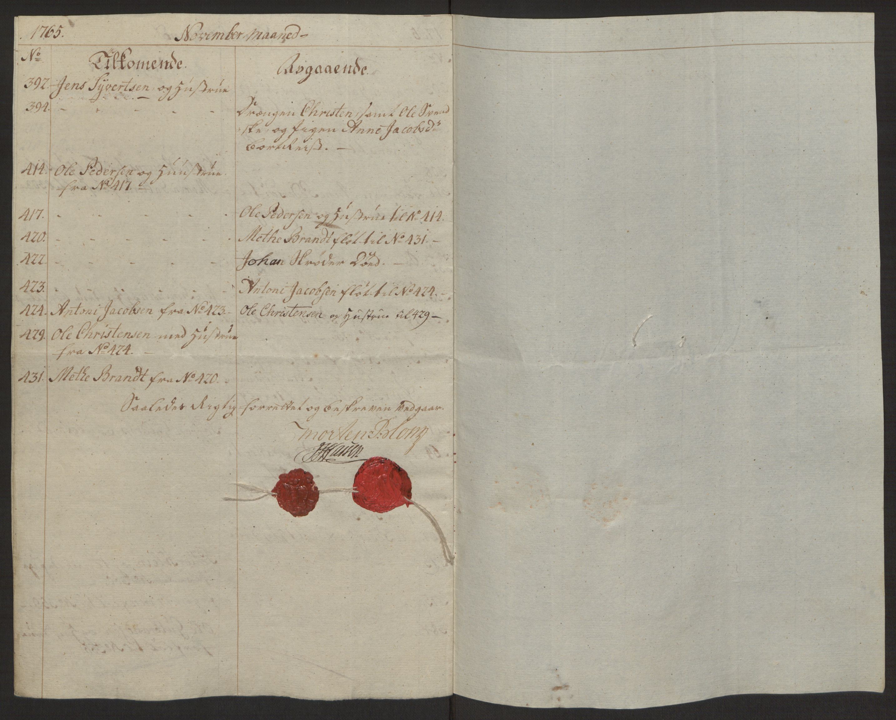 Rentekammeret inntil 1814, Reviderte regnskaper, Byregnskaper, AV/RA-EA-4066/R/Rg/L0144/0001: [G4] Kontribusjonsregnskap / Ekstraskatt, 1762-1767, p. 403