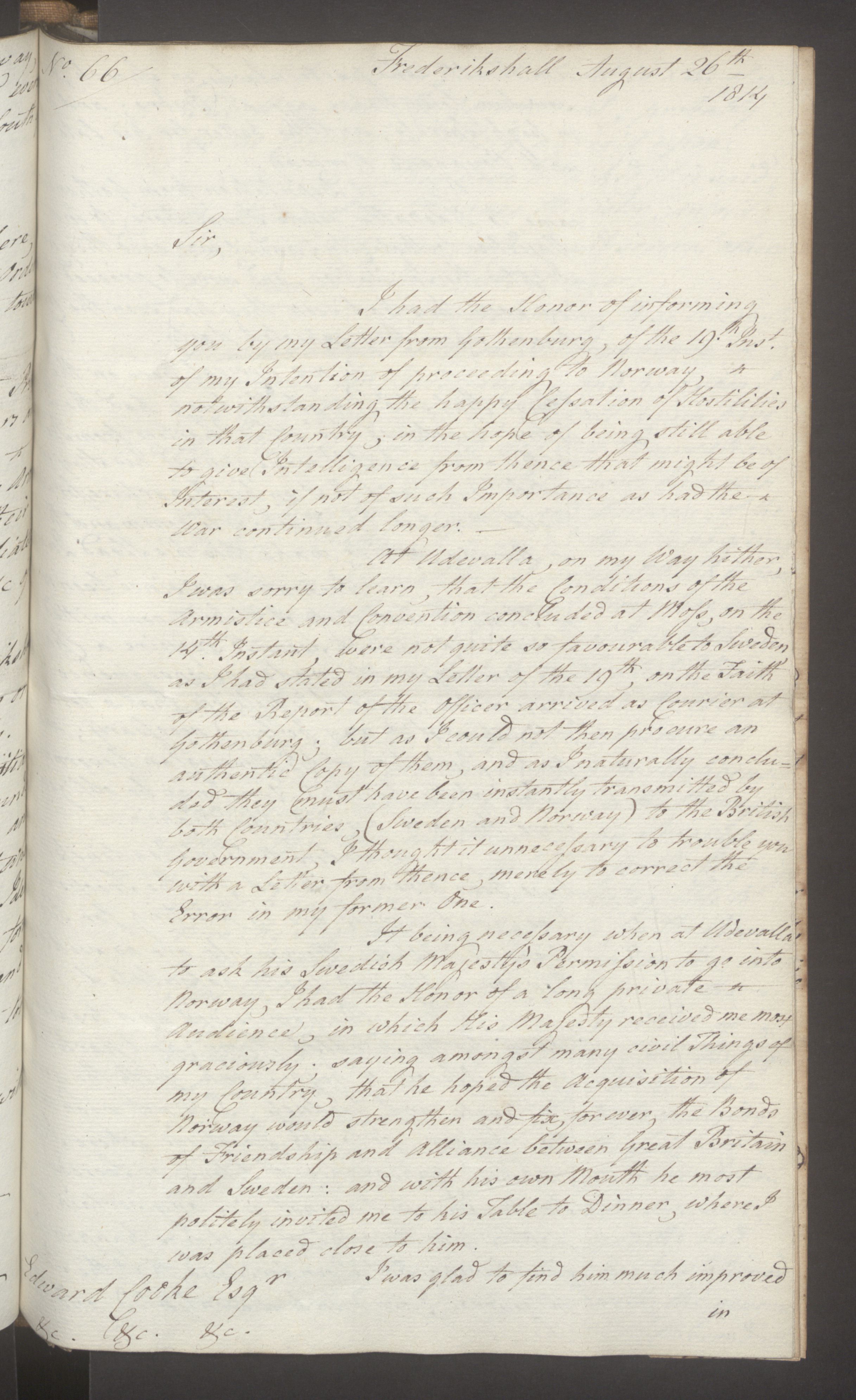 Foreign Office*, UKA/-/FO 38/16: Sir C. Gordon. Reports from Malmö, Jonkoping, and Helsingborg, 1814, p. 95