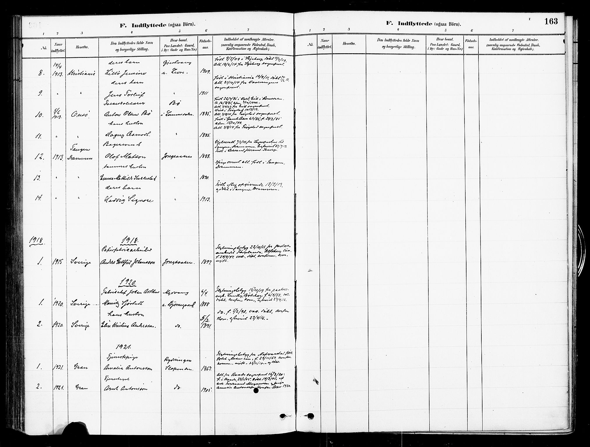 Asker prestekontor Kirkebøker, AV/SAO-A-10256a/F/Fb/L0002: Parish register (official) no. II 2, 1879-1921, p. 163