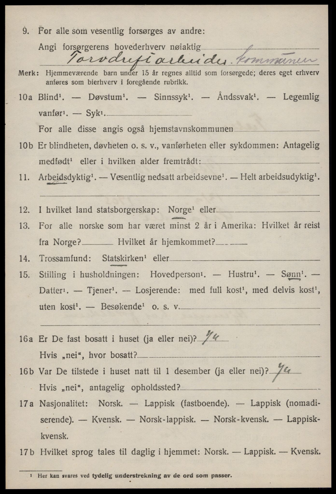 SAT, 1920 census for Tiller, 1920, p. 954