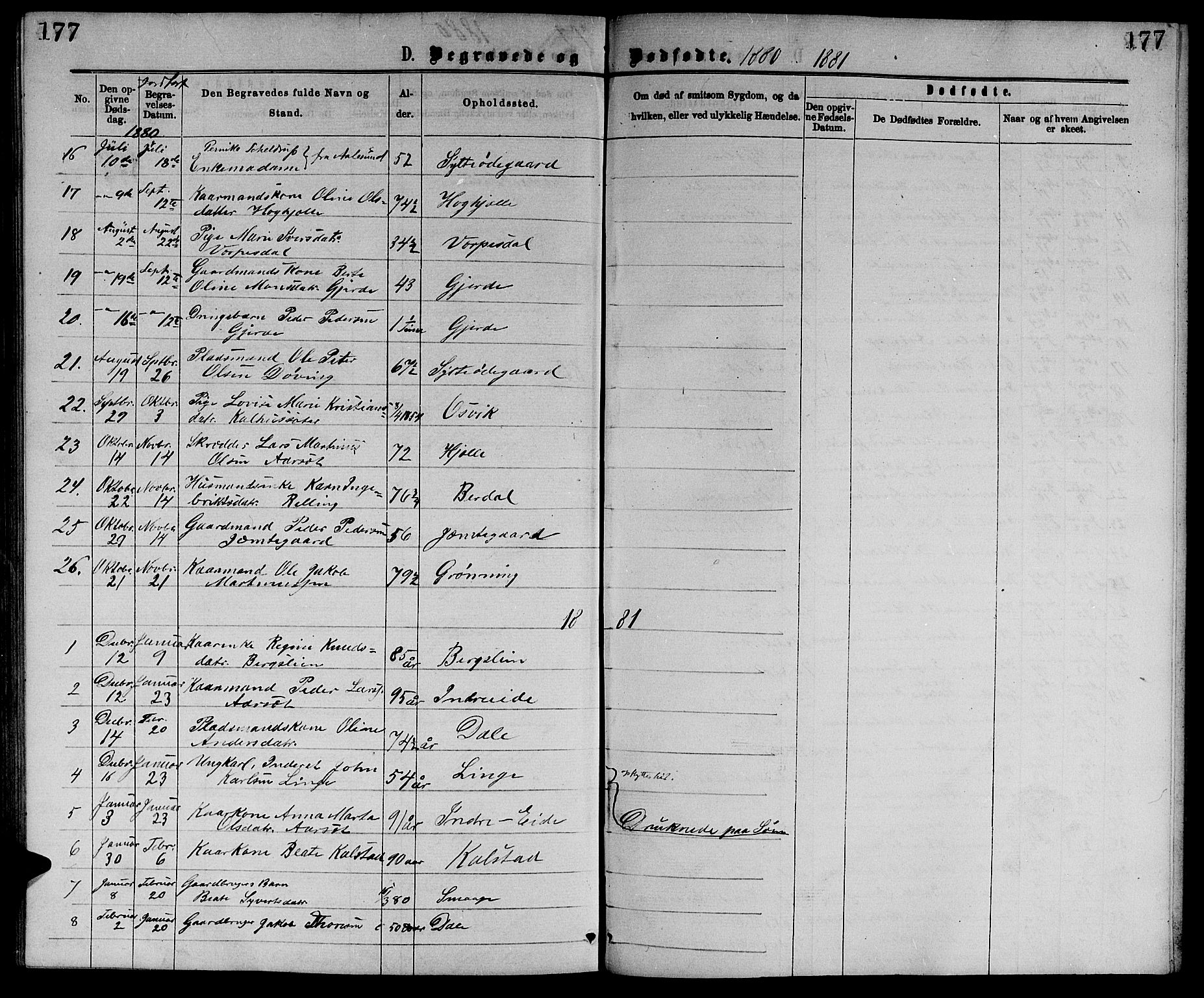 Ministerialprotokoller, klokkerbøker og fødselsregistre - Møre og Romsdal, SAT/A-1454/519/L0262: Parish register (copy) no. 519C03, 1866-1884, p. 177