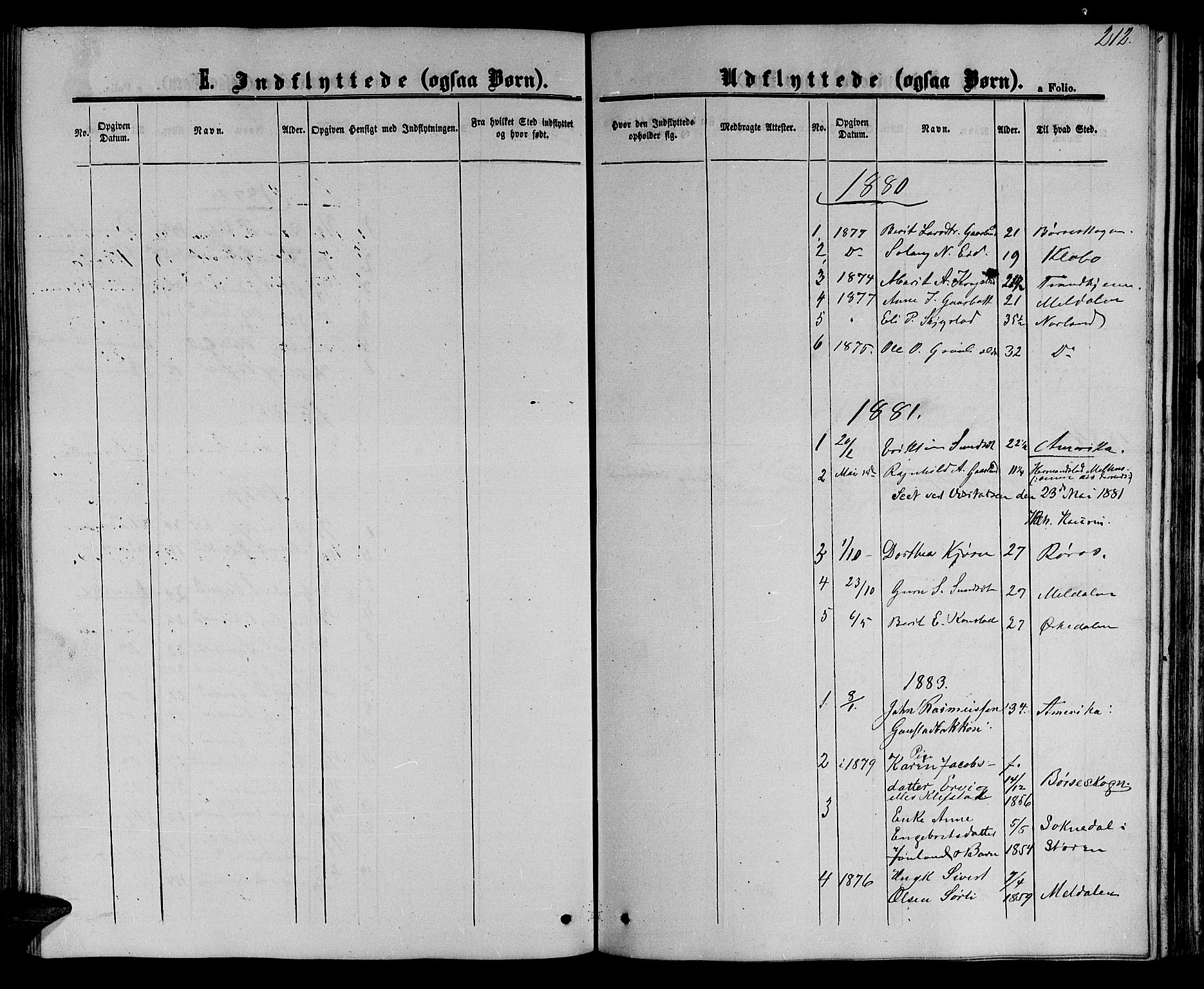 Ministerialprotokoller, klokkerbøker og fødselsregistre - Sør-Trøndelag, SAT/A-1456/694/L1131: Parish register (copy) no. 694C03, 1858-1886, p. 212