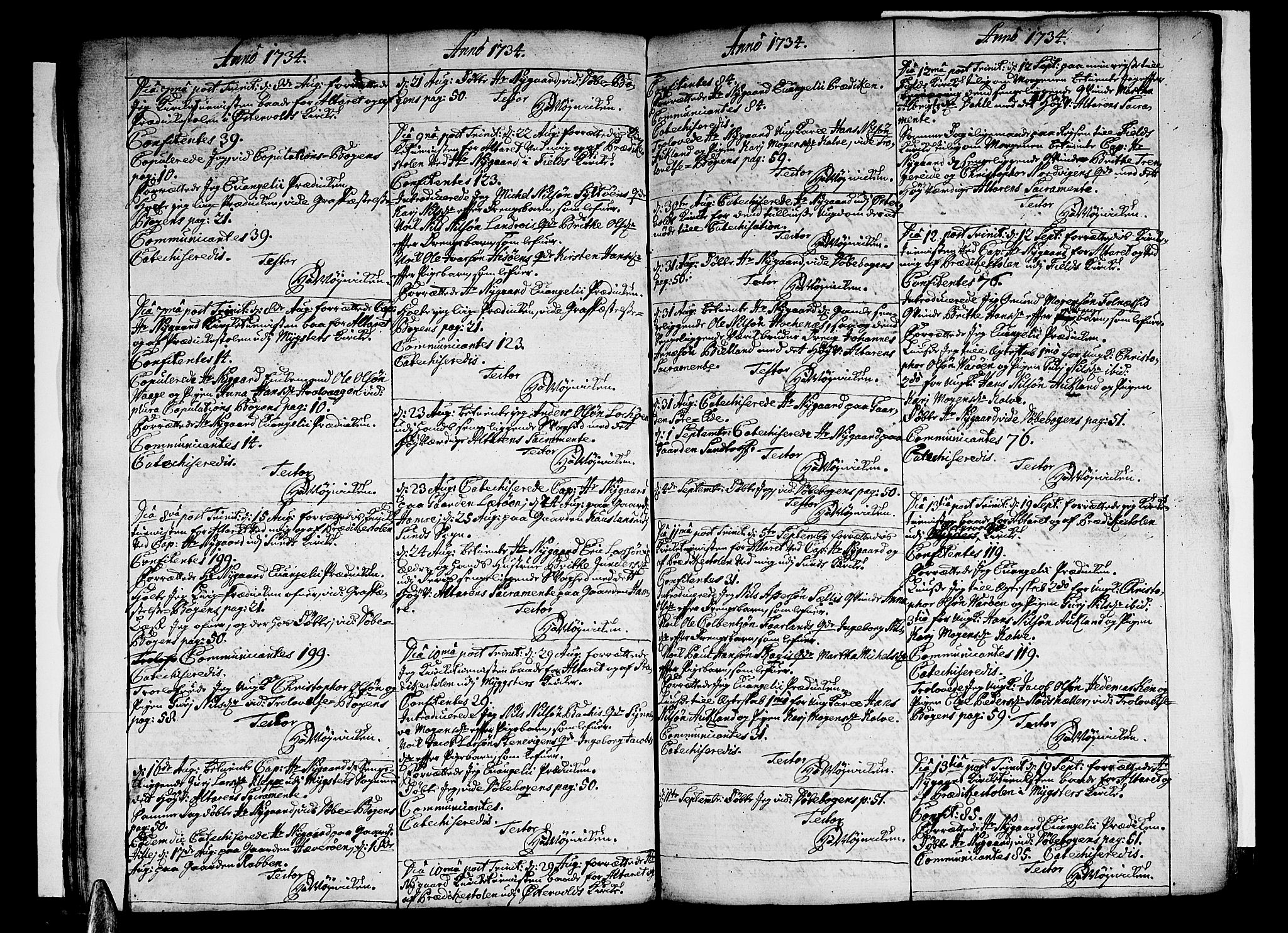 Sund sokneprestembete, AV/SAB-A-99930: Parish register (official) no. A 1, 1729-1740