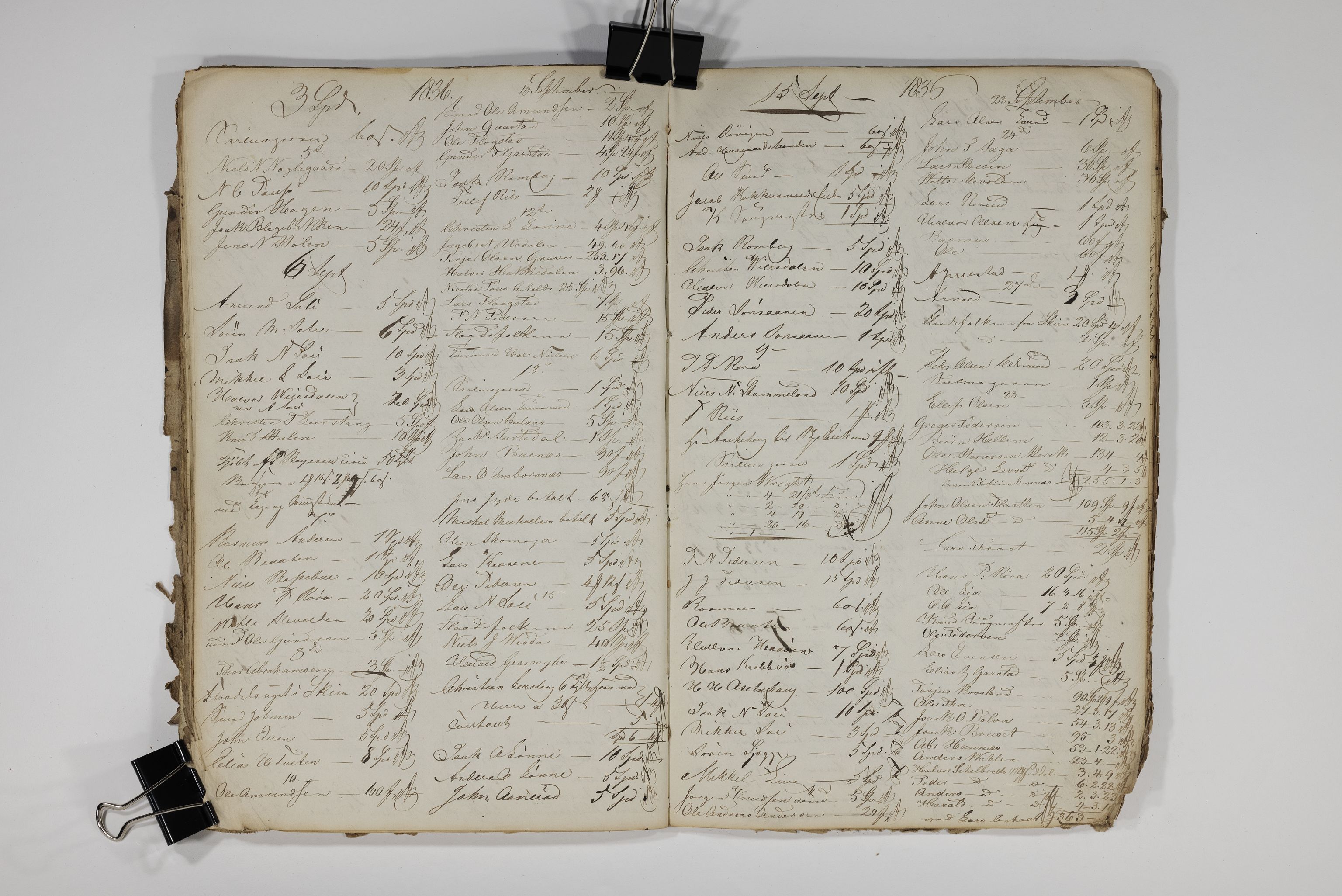 Blehr/ Kjellestad, TEMU/TGM-A-1212/R/Rl/L0004: Liste over utbetalinger, 1835-1838, p. 34
