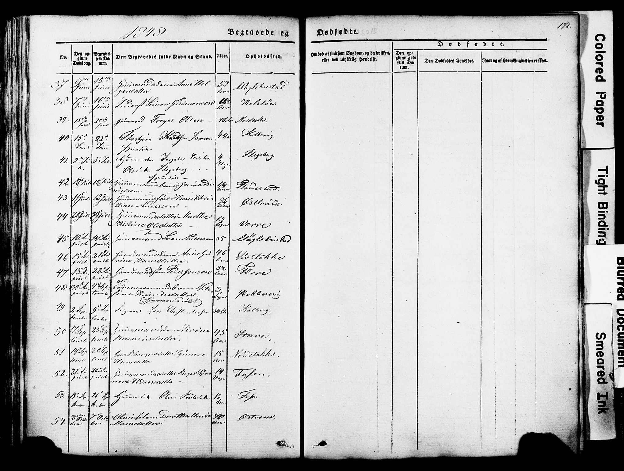 Avaldsnes sokneprestkontor, SAST/A -101851/H/Ha/Haa/L0007: Parish register (official) no. A 7, 1841-1853, p. 172
