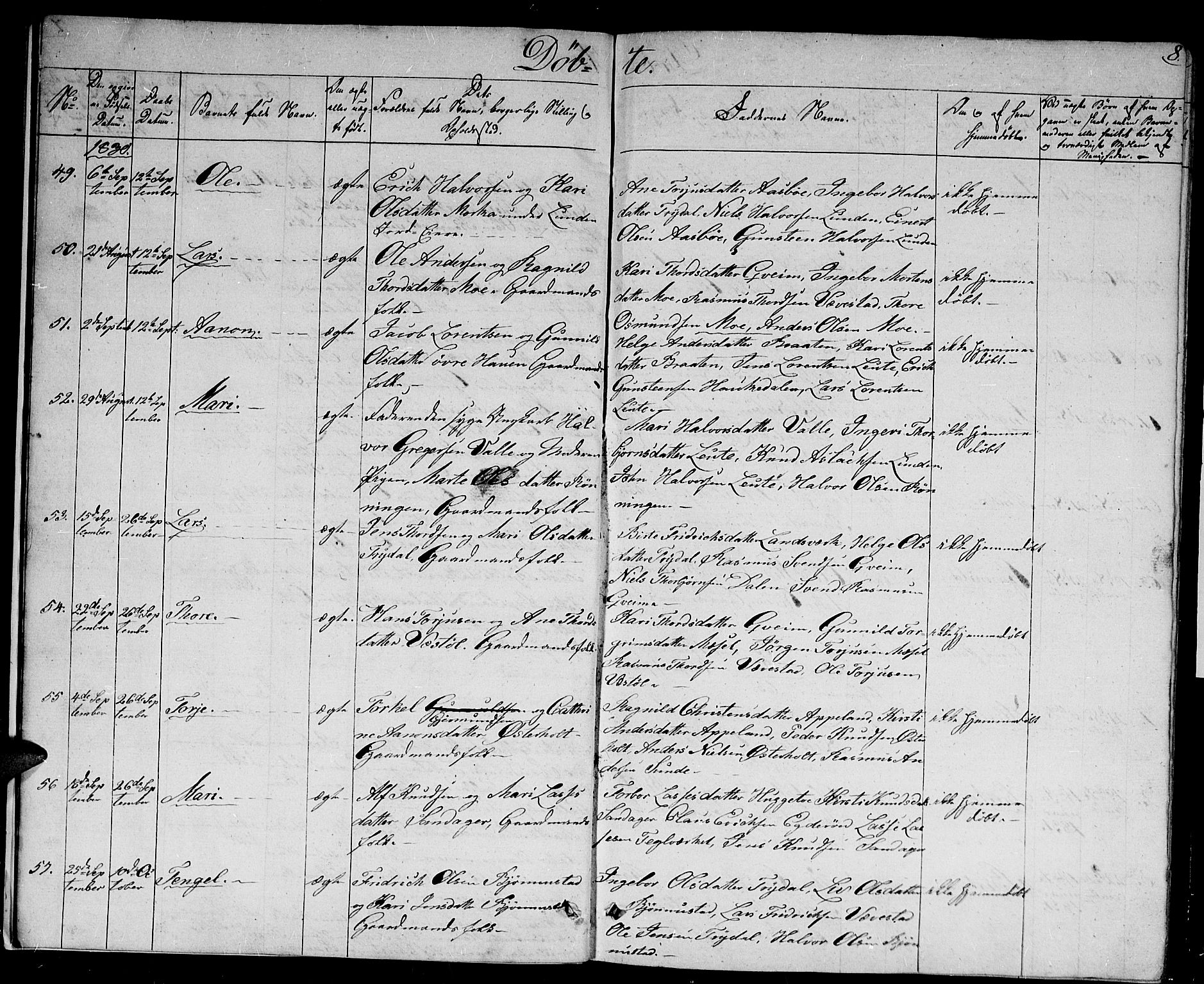 Gjerstad sokneprestkontor, AV/SAK-1111-0014/F/Fb/Fba/L0003: Parish register (copy) no. B 3, 1829-1844, p. 8