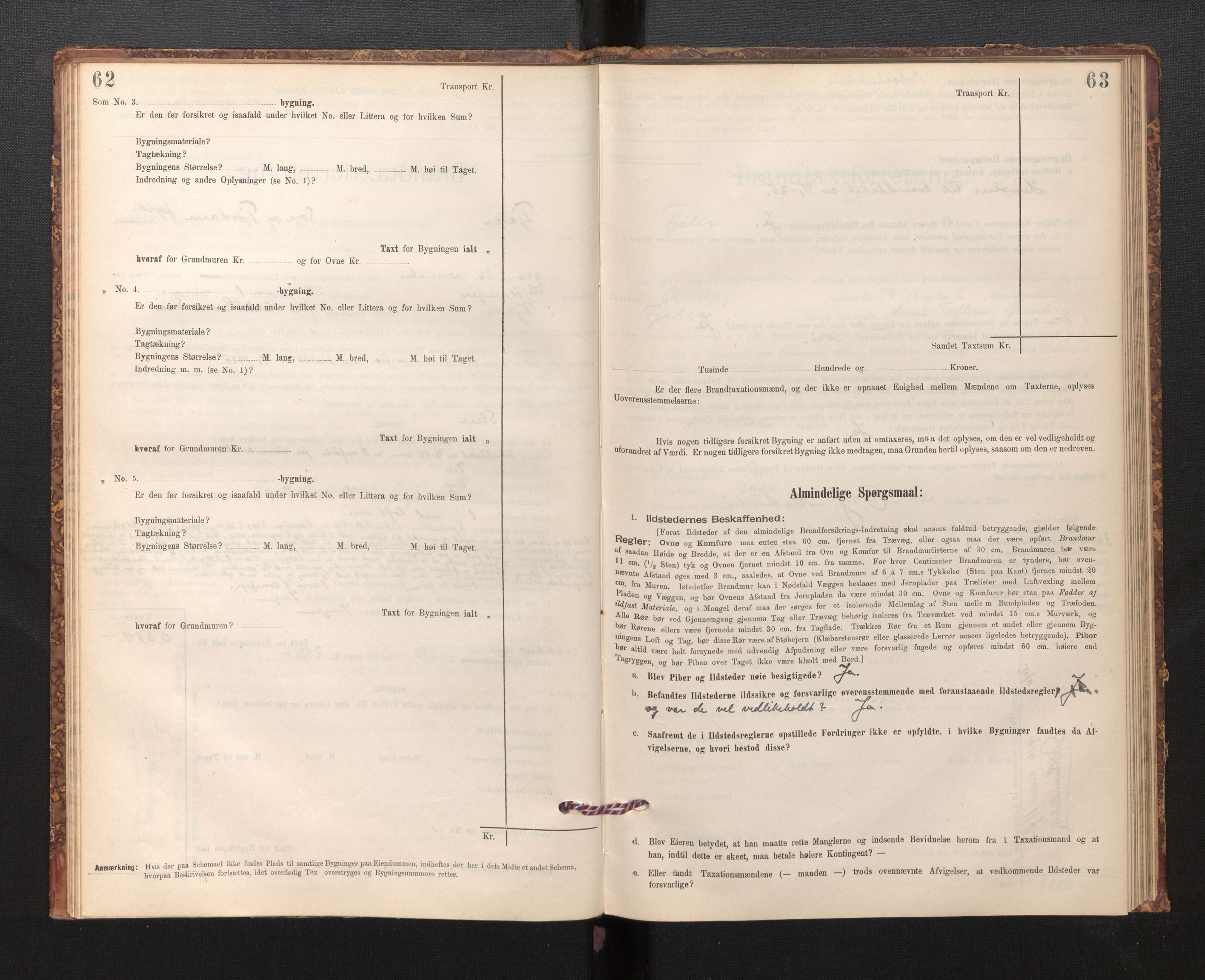 Lensmannen i Fjaler, AV/SAB-A-27201/0012/L0006: Branntakstprotokoll, skjematakst, 1895-1937, p. 62-63