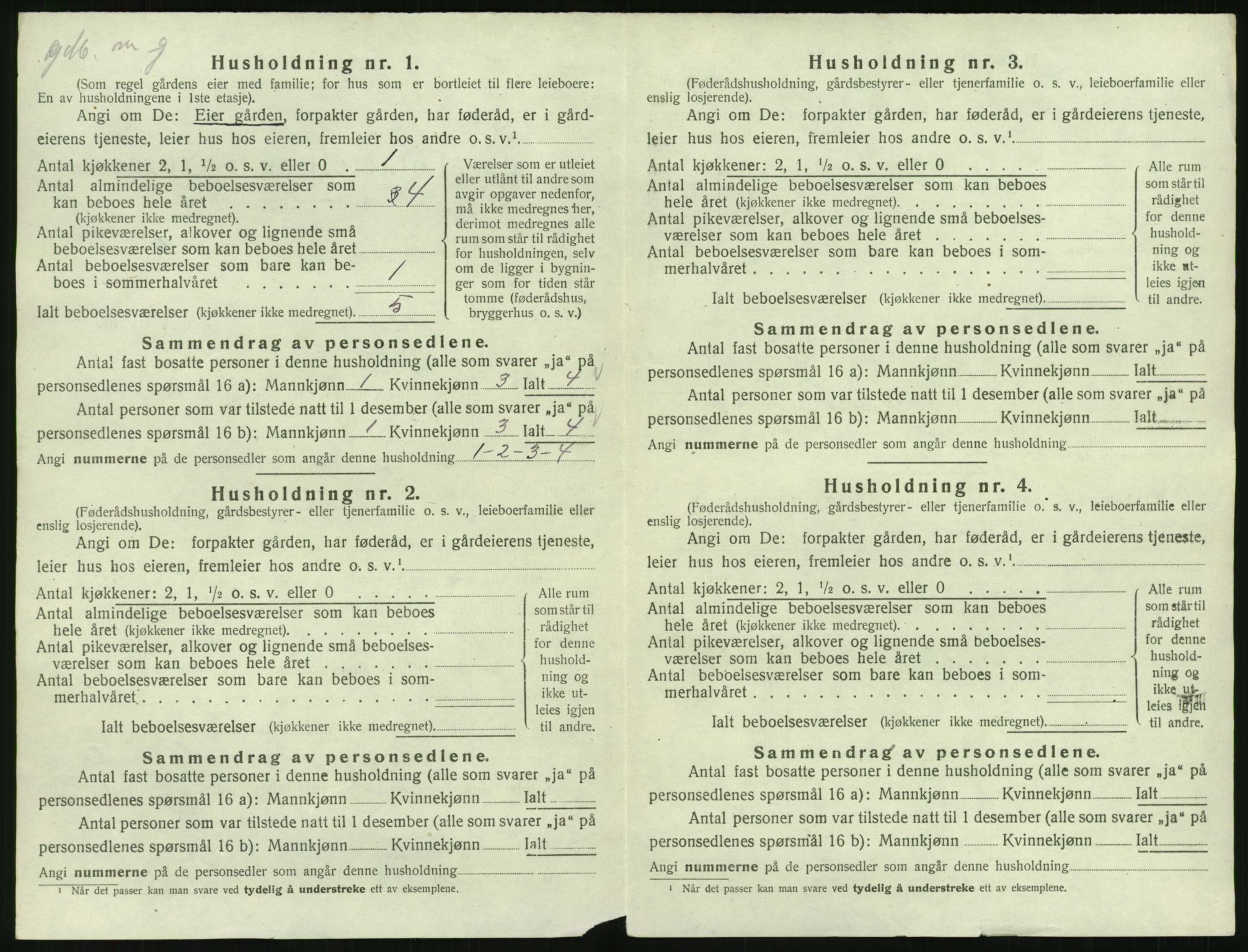 SAK, 1920 census for Sør-Audnedal, 1920, p. 1464