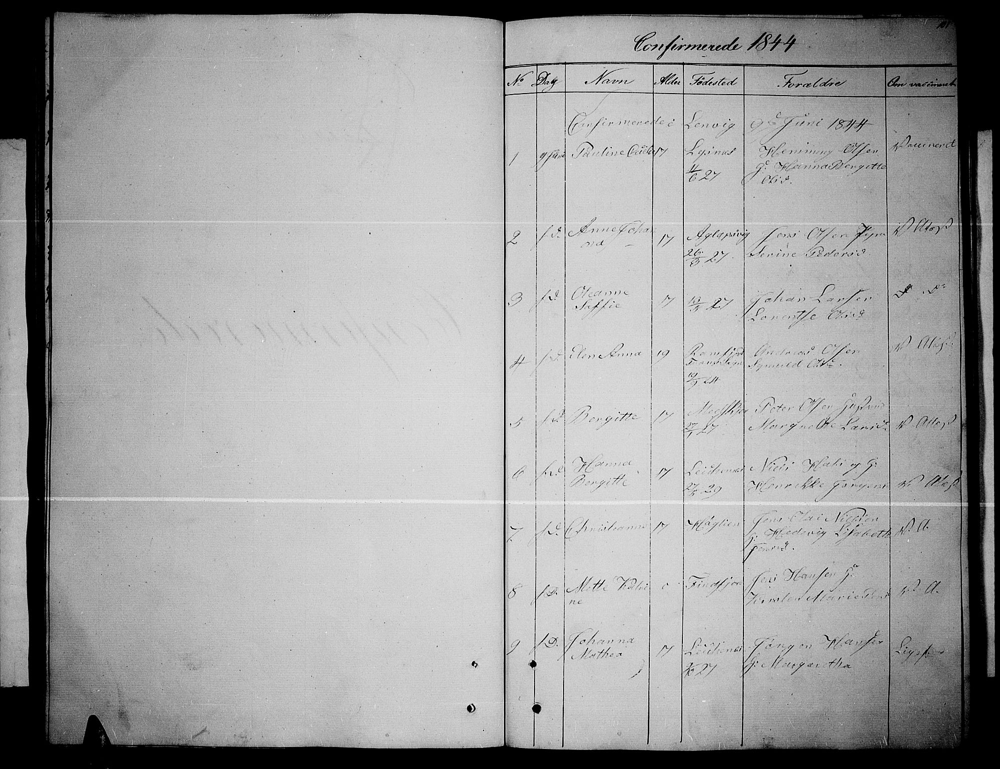 Lenvik sokneprestembete, SATØ/S-1310/H/Ha/Hab/L0003klokker: Parish register (copy) no. 3, 1844-1858, p. 101