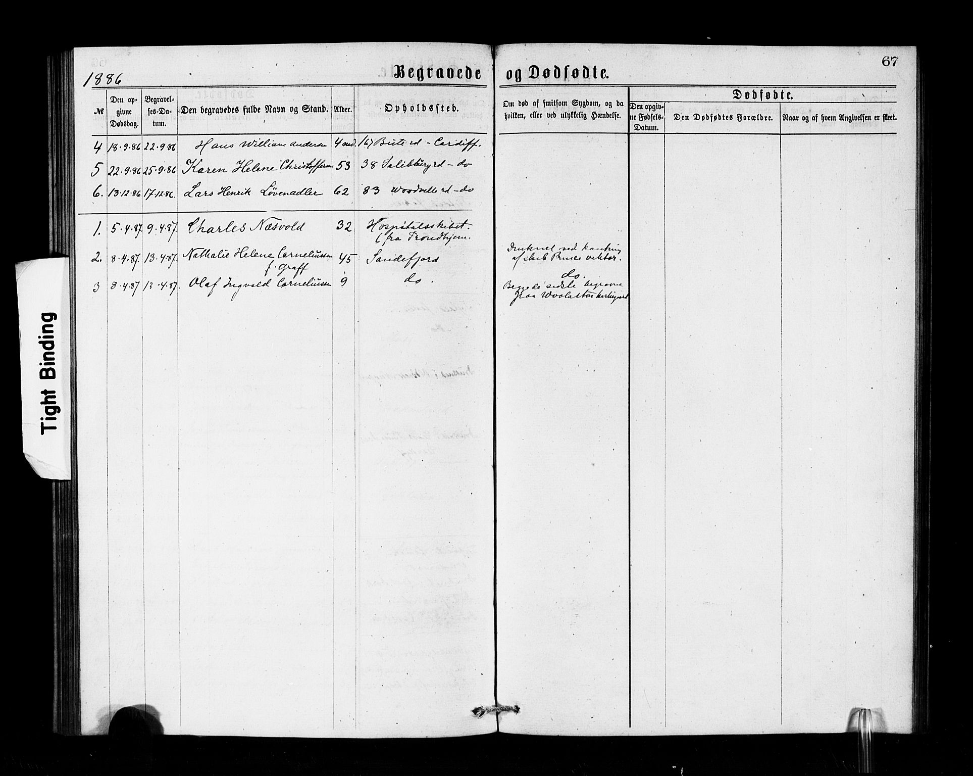 Den norske sjømannsmisjon i utlandet/Bristolhavnene(Cardiff-Swansea), SAB/SAB/PA-0102/H/Ha/Haa/L0001: Parish register (official) no. A 1, 1866-1887, p. 67