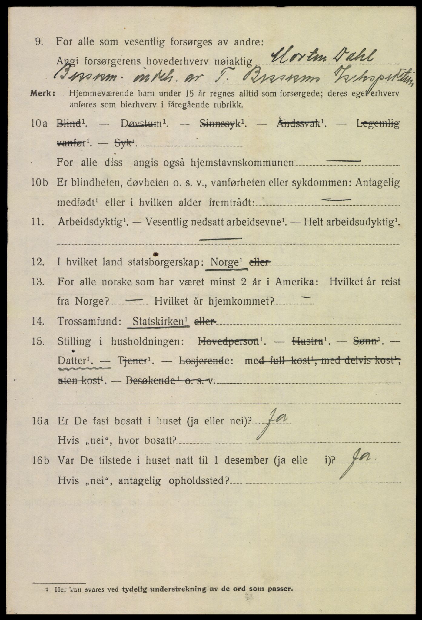 SAK, 1920 census for Mandal, 1920, p. 9108