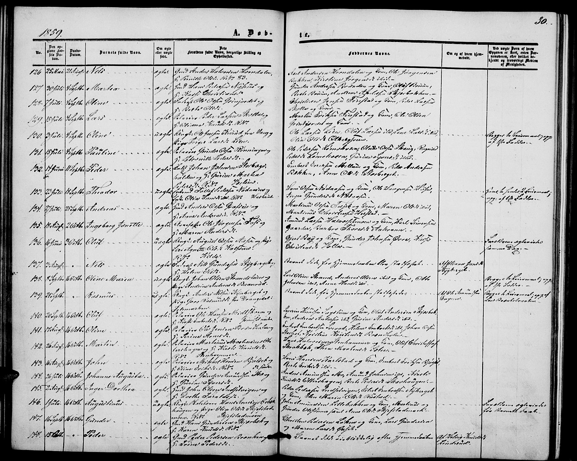 Elverum prestekontor, AV/SAH-PREST-044/H/Ha/Hab/L0003: Parish register (copy) no. 3, 1856-1865, p. 30