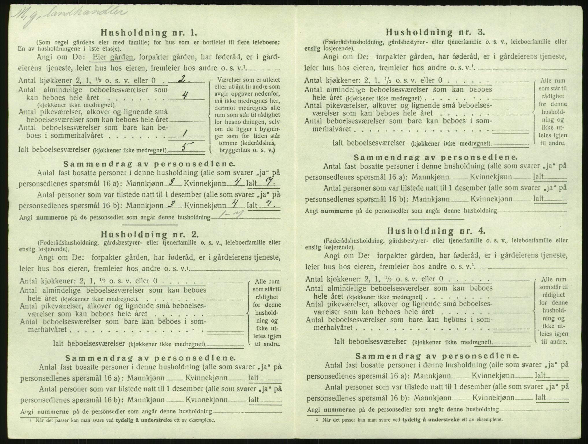 SAK, 1920 census for Holt, 1920, p. 157