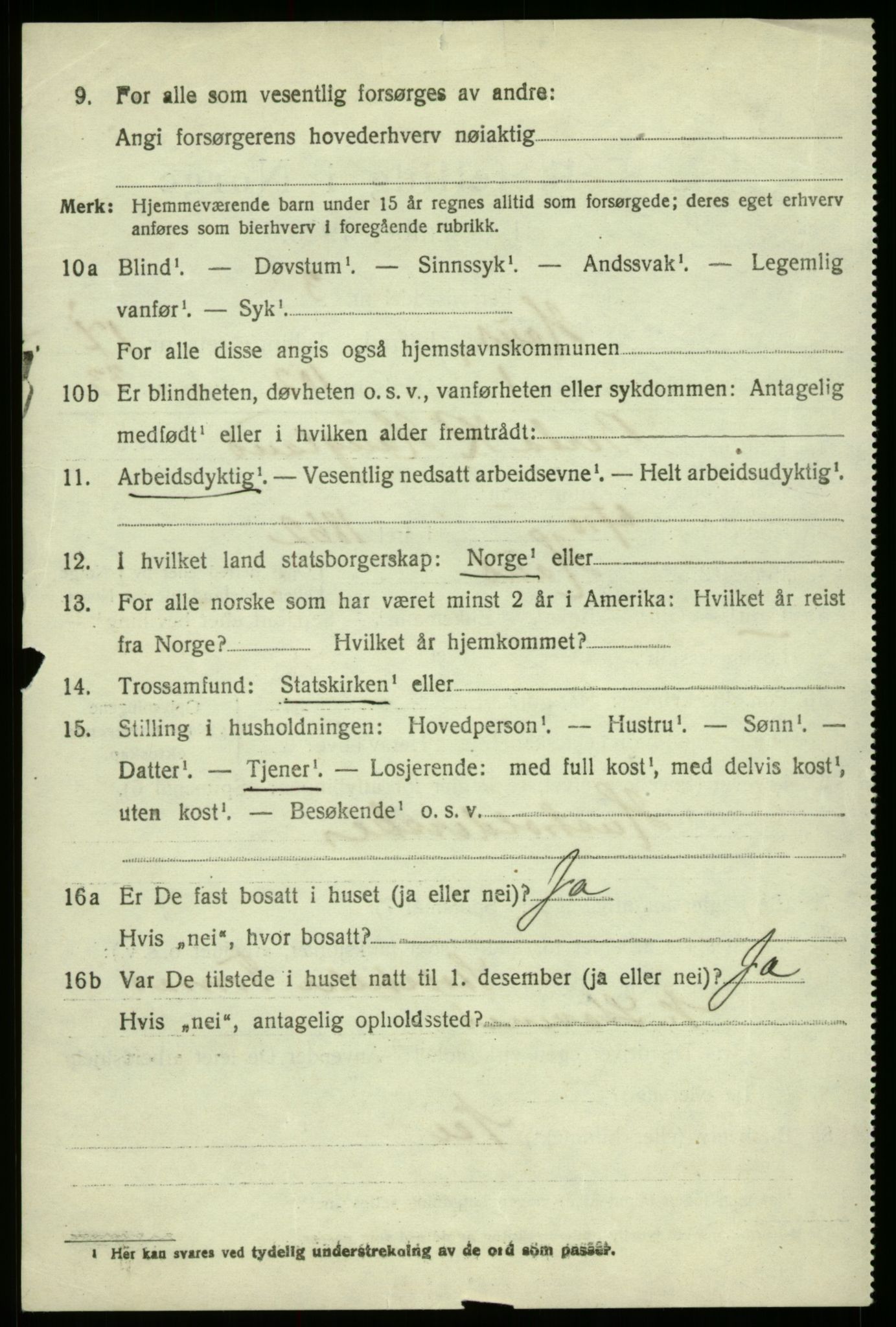 SAB, 1920 census for Haus, 1920, p. 10741