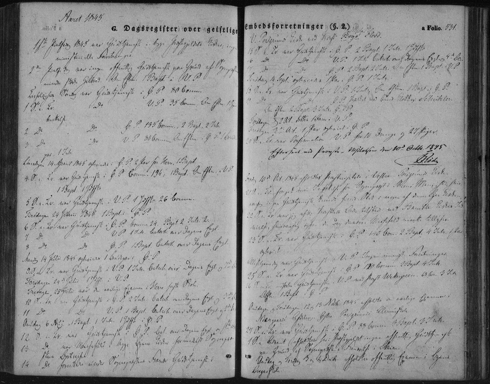 Porsgrunn kirkebøker , SAKO/A-104/F/Fa/L0006: Parish register (official) no. 6, 1841-1857, p. 531