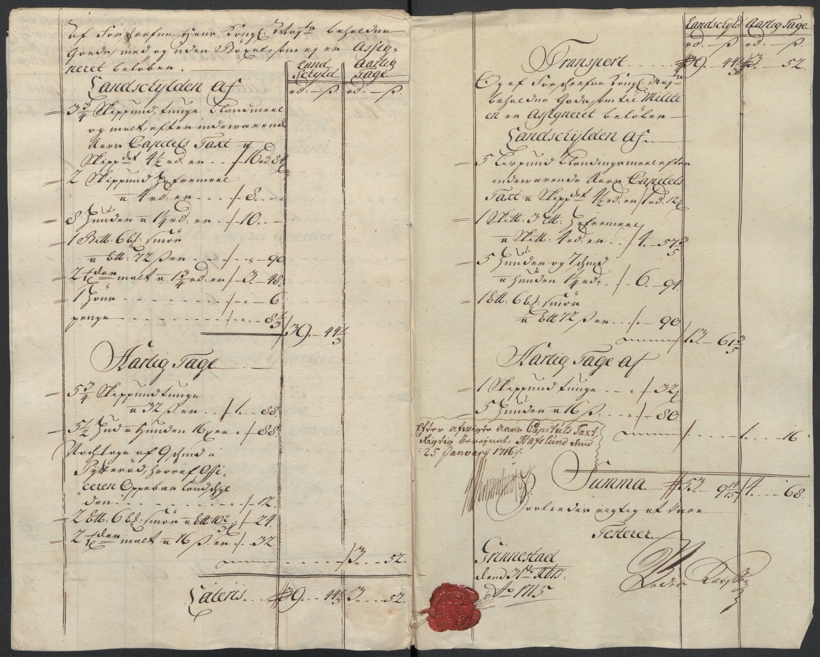 Rentekammeret inntil 1814, Reviderte regnskaper, Fogderegnskap, RA/EA-4092/R07/L0310: Fogderegnskap Rakkestad, Heggen og Frøland, 1715, p. 124