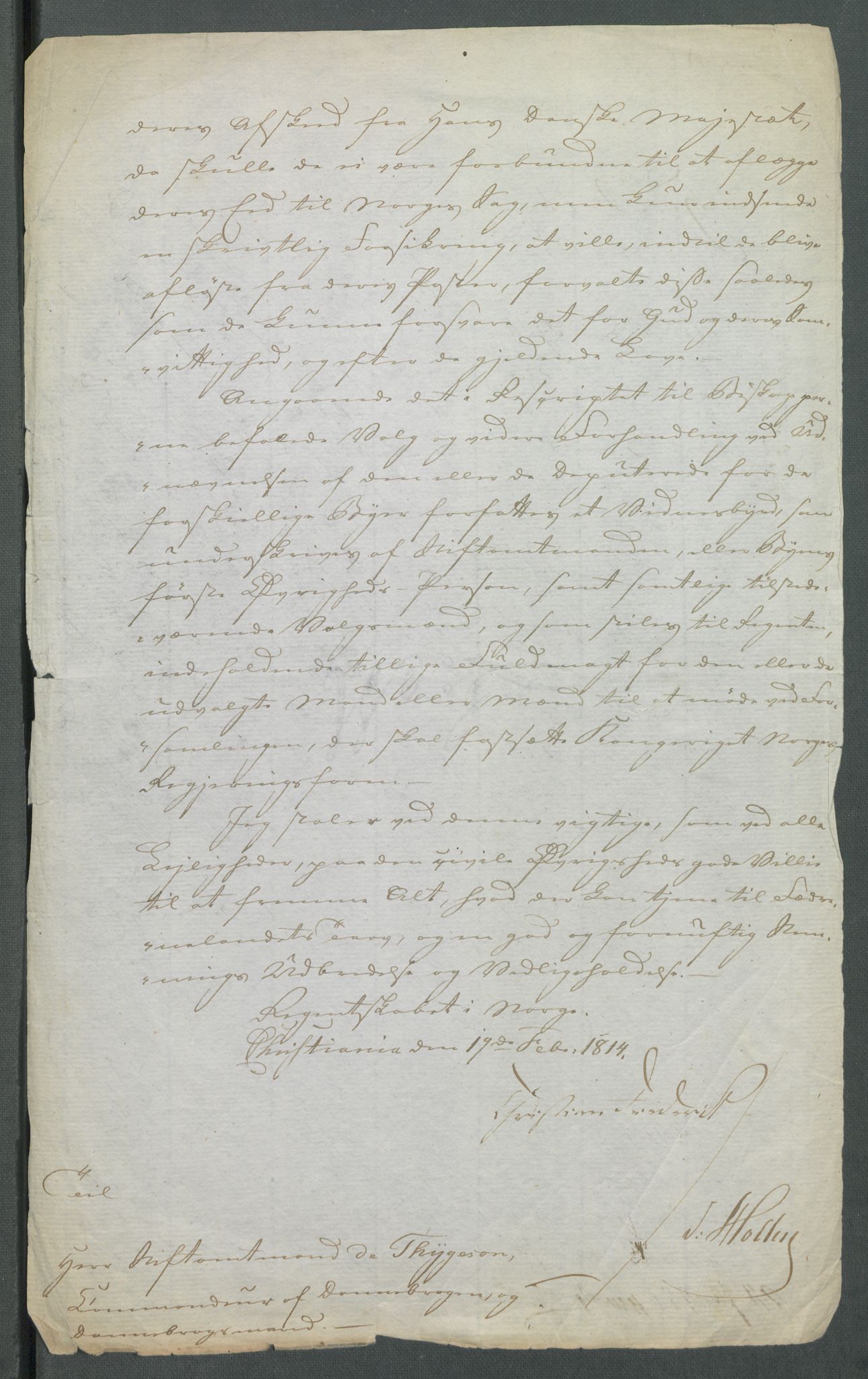 Forskjellige samlinger, Historisk-kronologisk samling, AV/RA-EA-4029/G/Ga/L0009A: Historisk-kronologisk samling. Dokumenter fra januar og ut september 1814. , 1814, p. 12