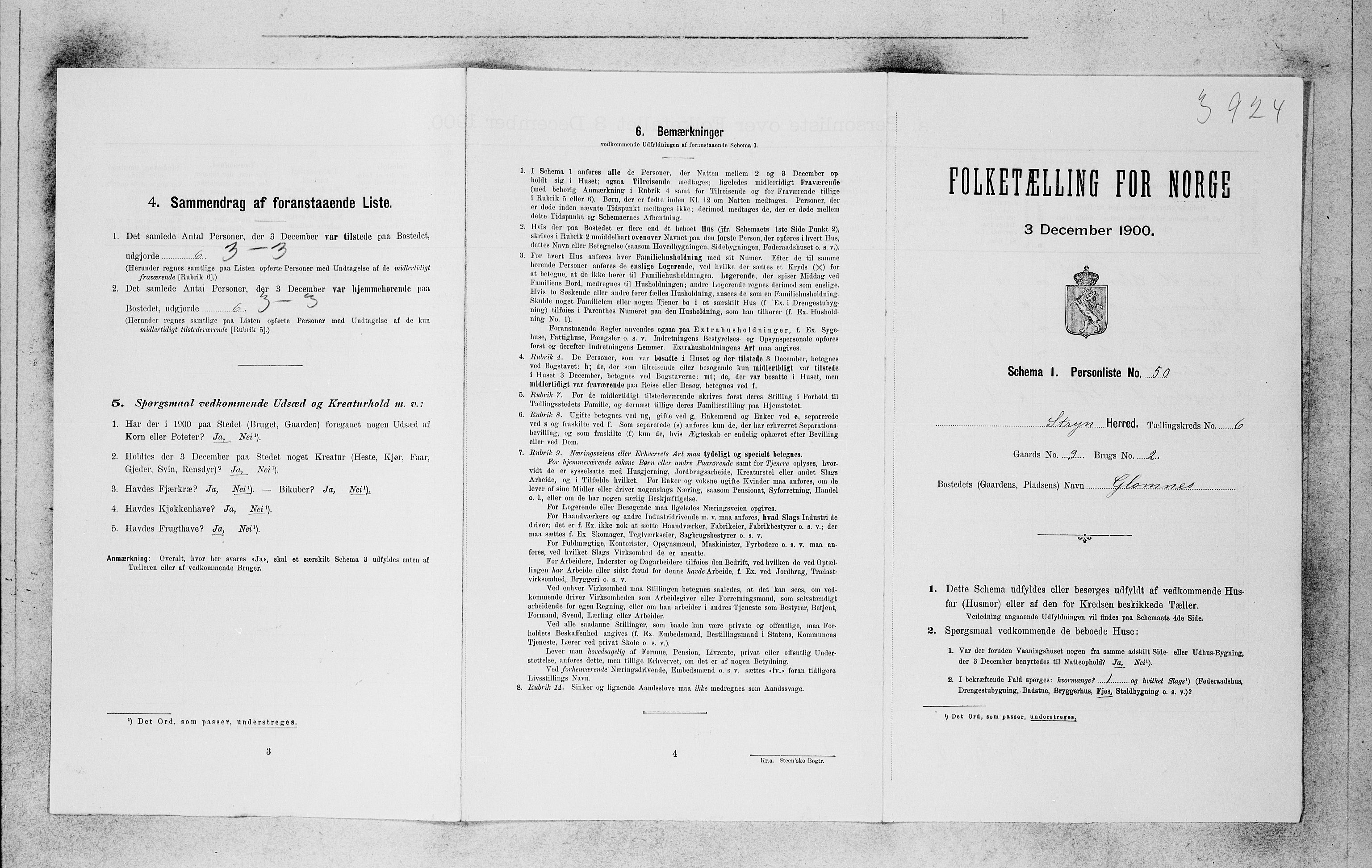 SAB, 1900 census for Stryn, 1900, p. 563