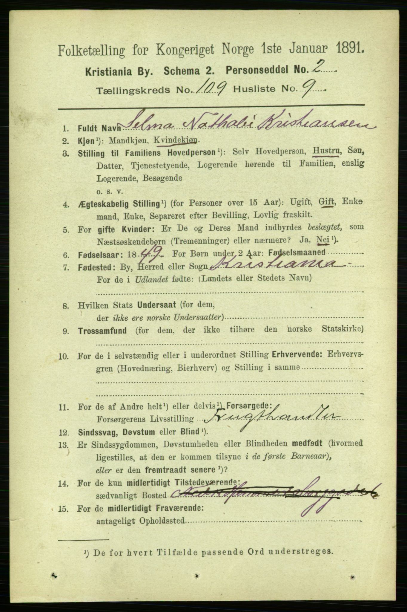 RA, 1891 census for 0301 Kristiania, 1891, p. 56571