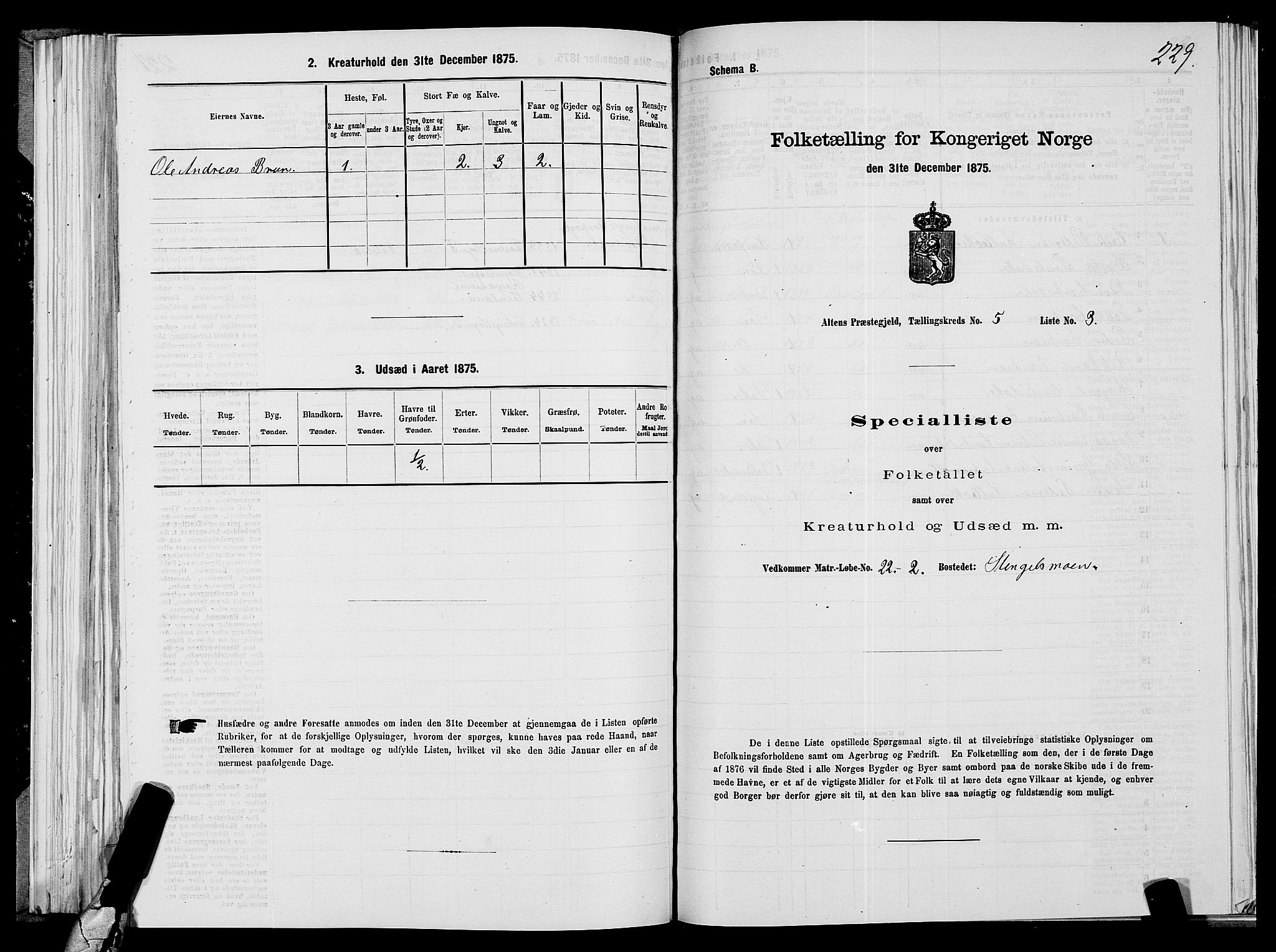 SATØ, 1875 census for 2012P Alta, 1875, p. 2229