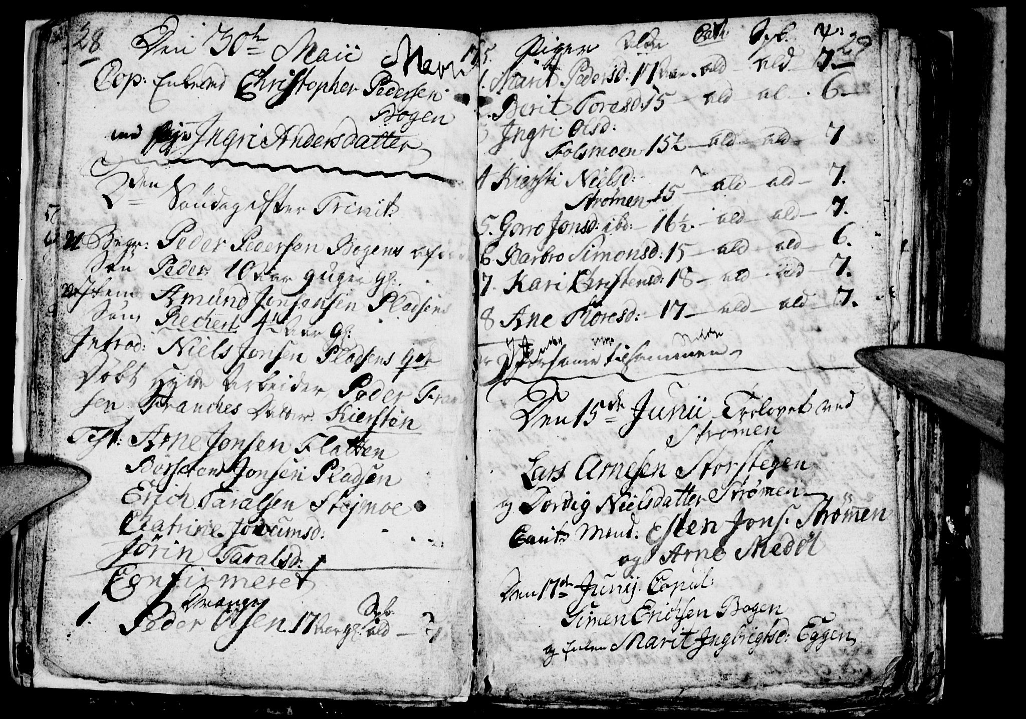 Tynset prestekontor, SAH/PREST-058/H/Ha/Haa/L0007: Parish register (official) no. 7, 1764-1769, p. 28-29