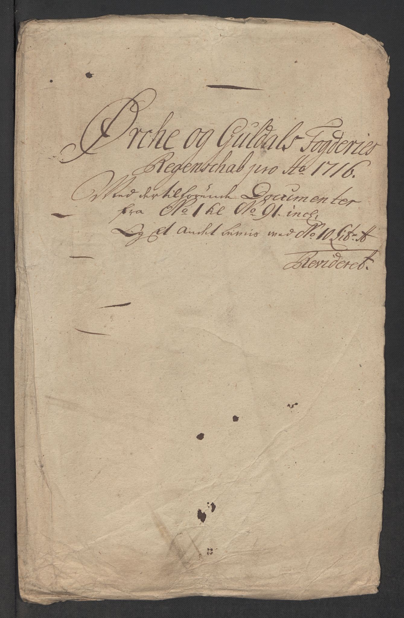 Rentekammeret inntil 1814, Reviderte regnskaper, Fogderegnskap, AV/RA-EA-4092/R60/L3967: Fogderegnskap Orkdal og Gauldal, 1716, p. 20