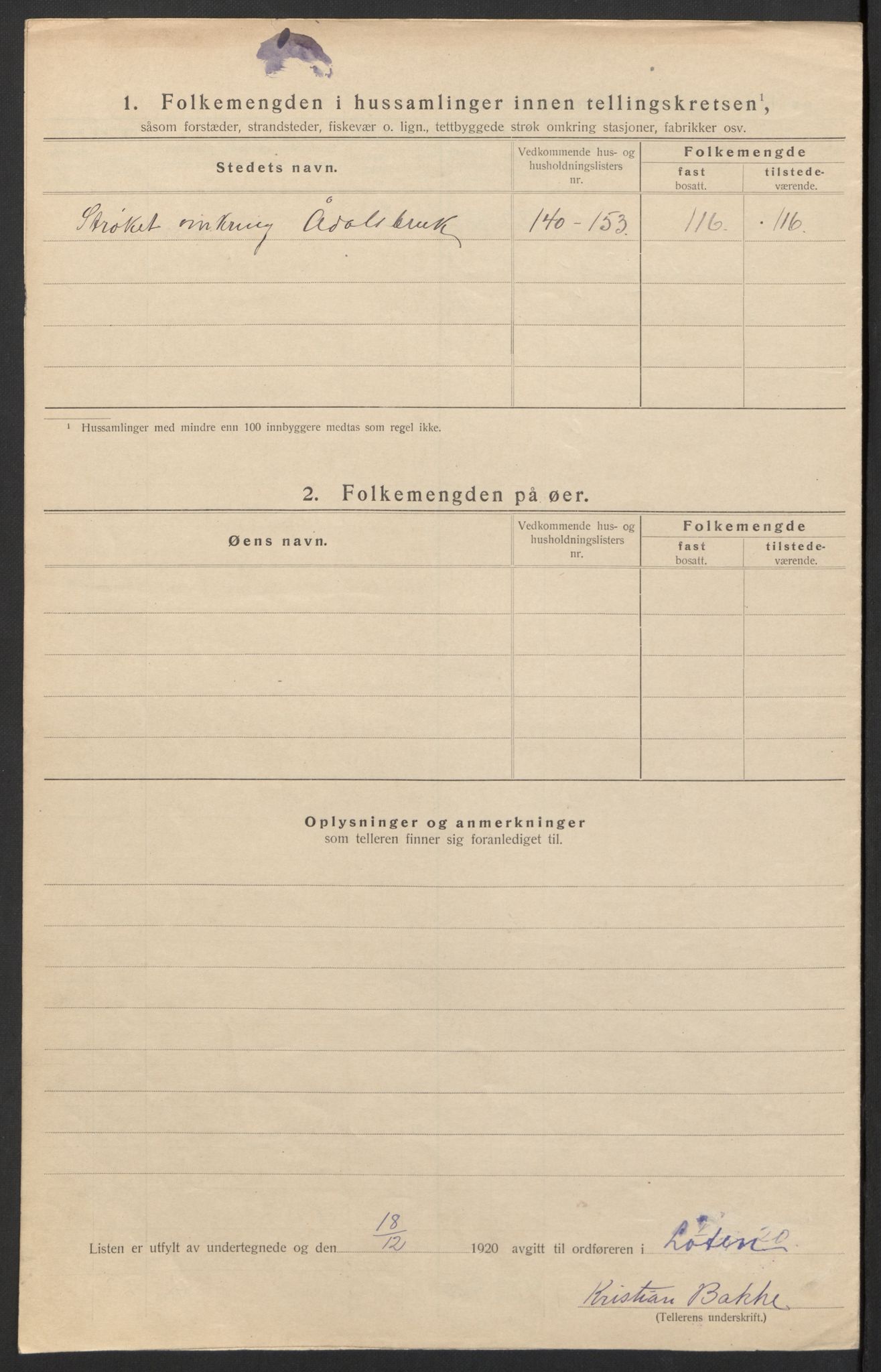 SAH, 1920 census for Løten, 1920, p. 51