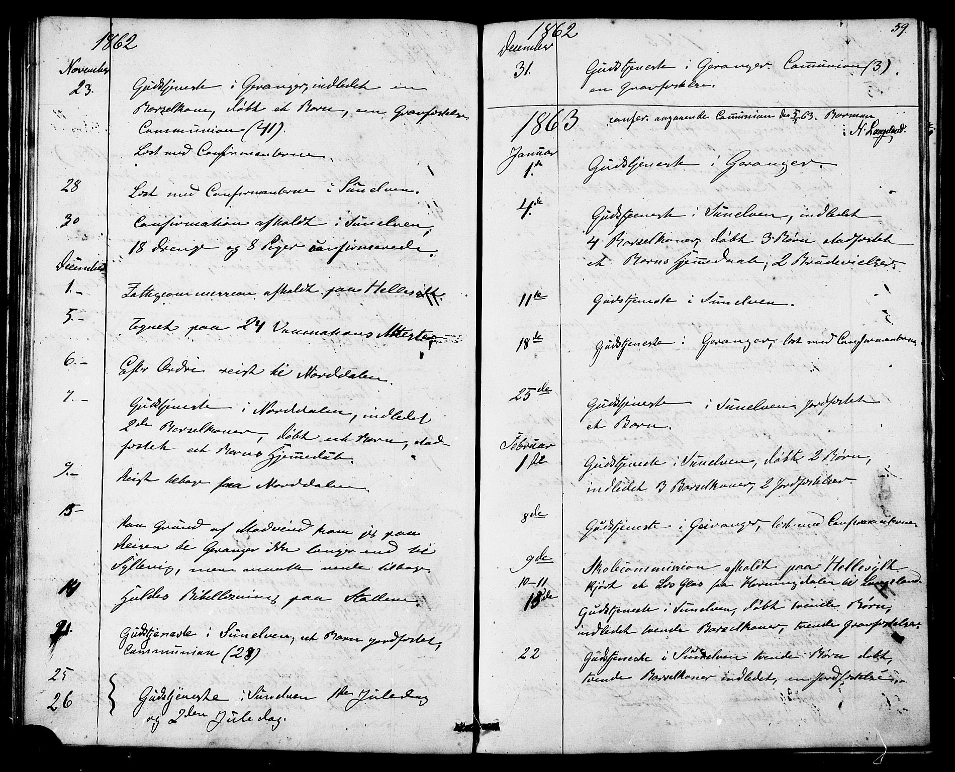 Ministerialprotokoller, klokkerbøker og fødselsregistre - Møre og Romsdal, SAT/A-1454/517/L0225: Parish register (official) no. 517A05, 1858-1871, p. 59