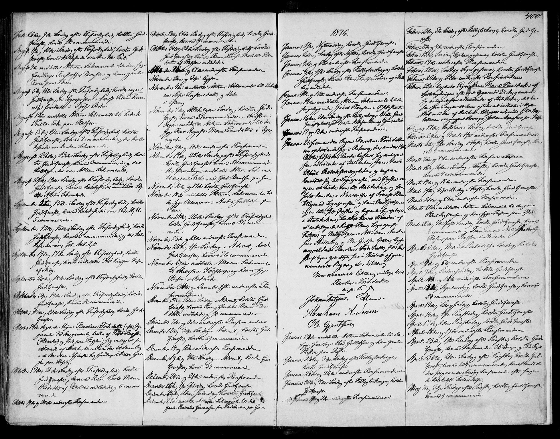 Tjølling kirkebøker, SAKO/A-60/F/Fa/L0007: Parish register (official) no. 7, 1860-1876, p. 400