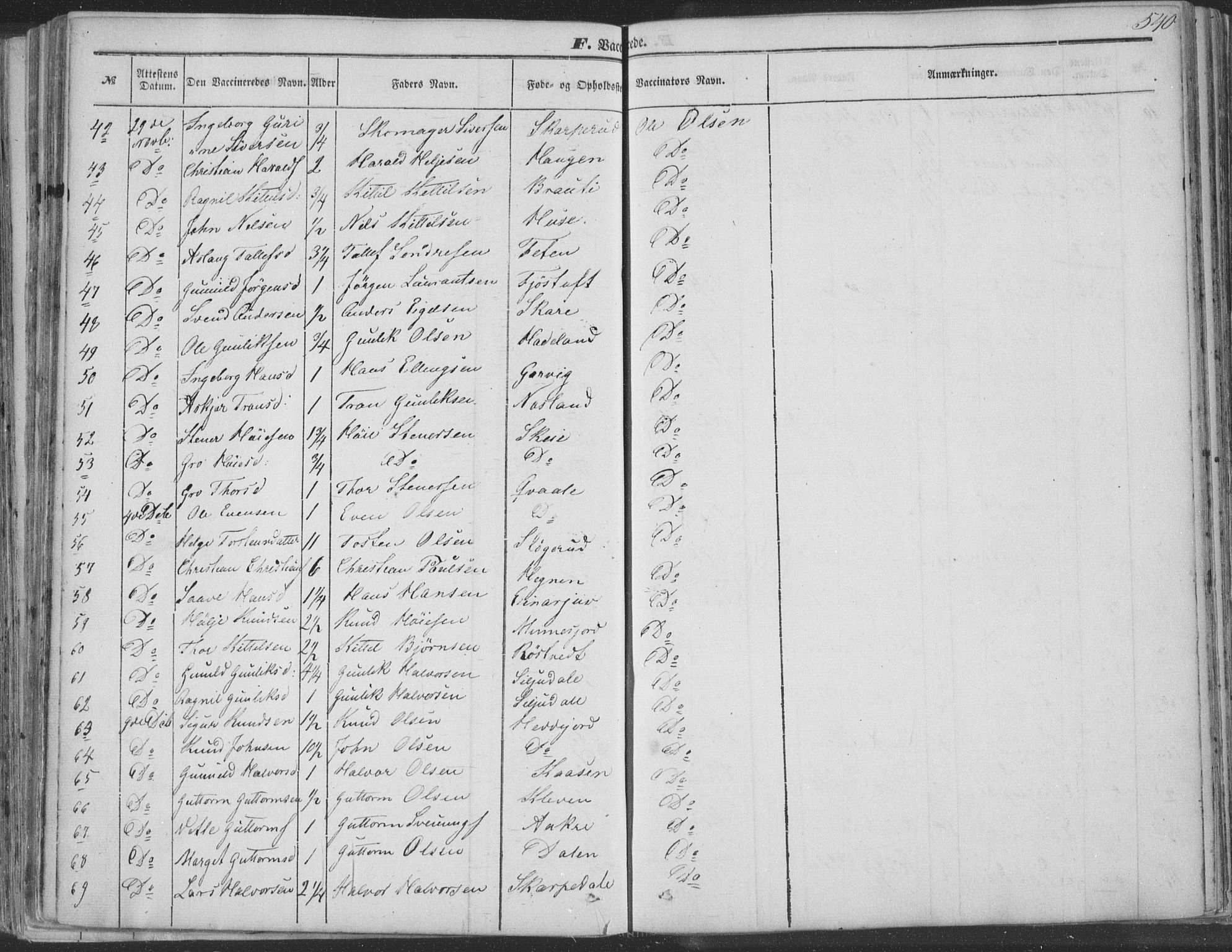 Seljord kirkebøker, AV/SAKO-A-20/F/Fa/L012b: Parish register (official) no. I 12B, 1850-1865, p. 540