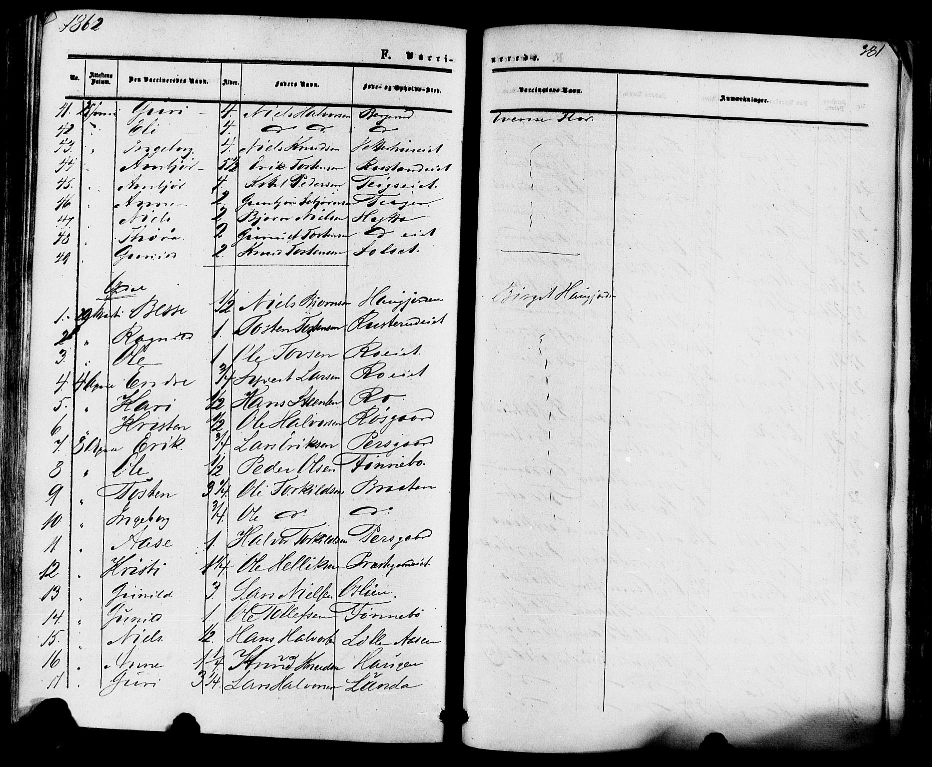 Nore kirkebøker, AV/SAKO-A-238/F/Fa/L0003: Parish register (official) no. I 3, 1858-1866, p. 381