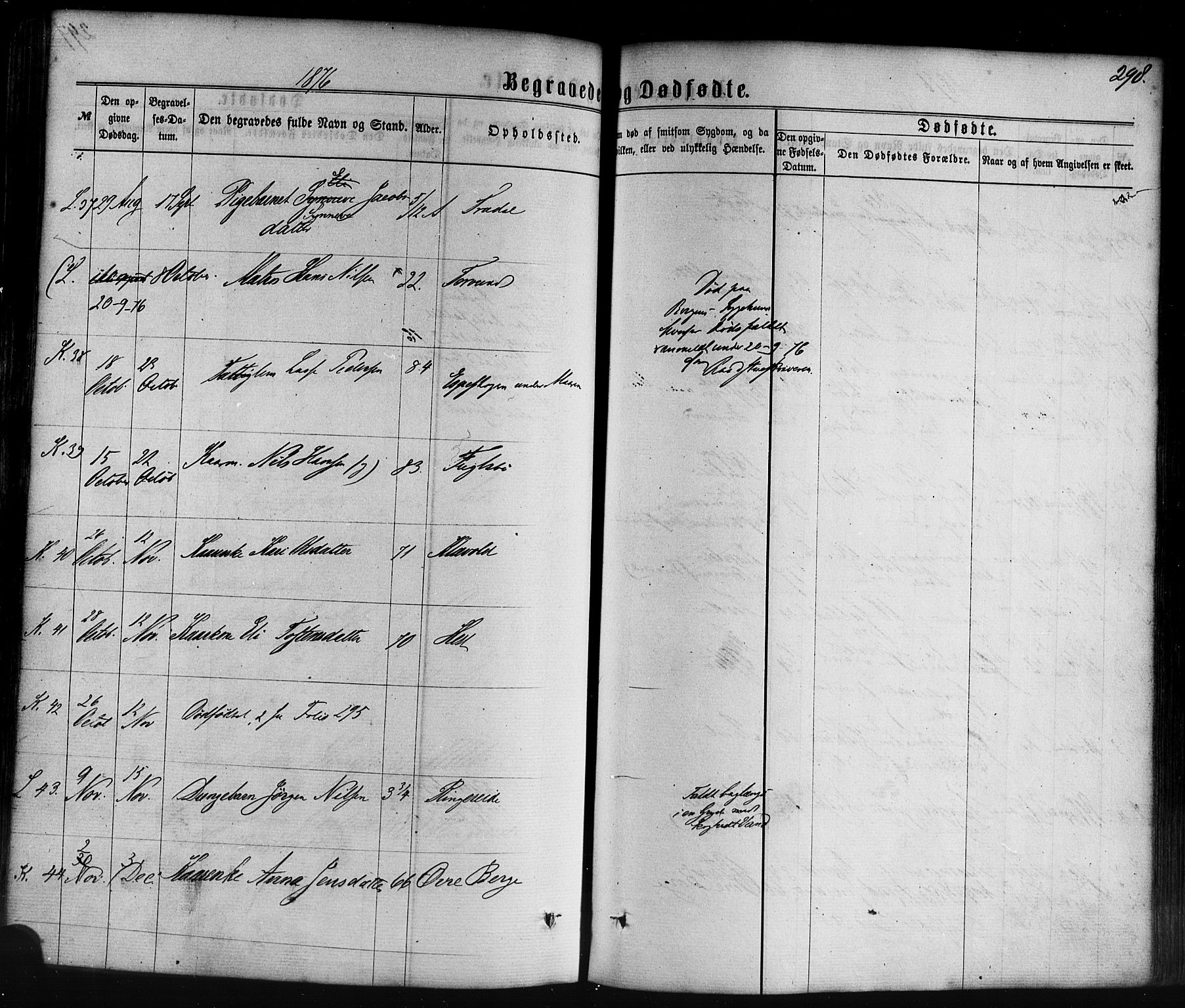 Lavik sokneprestembete, SAB/A-80901: Parish register (official) no. A 4, 1864-1881, p. 298