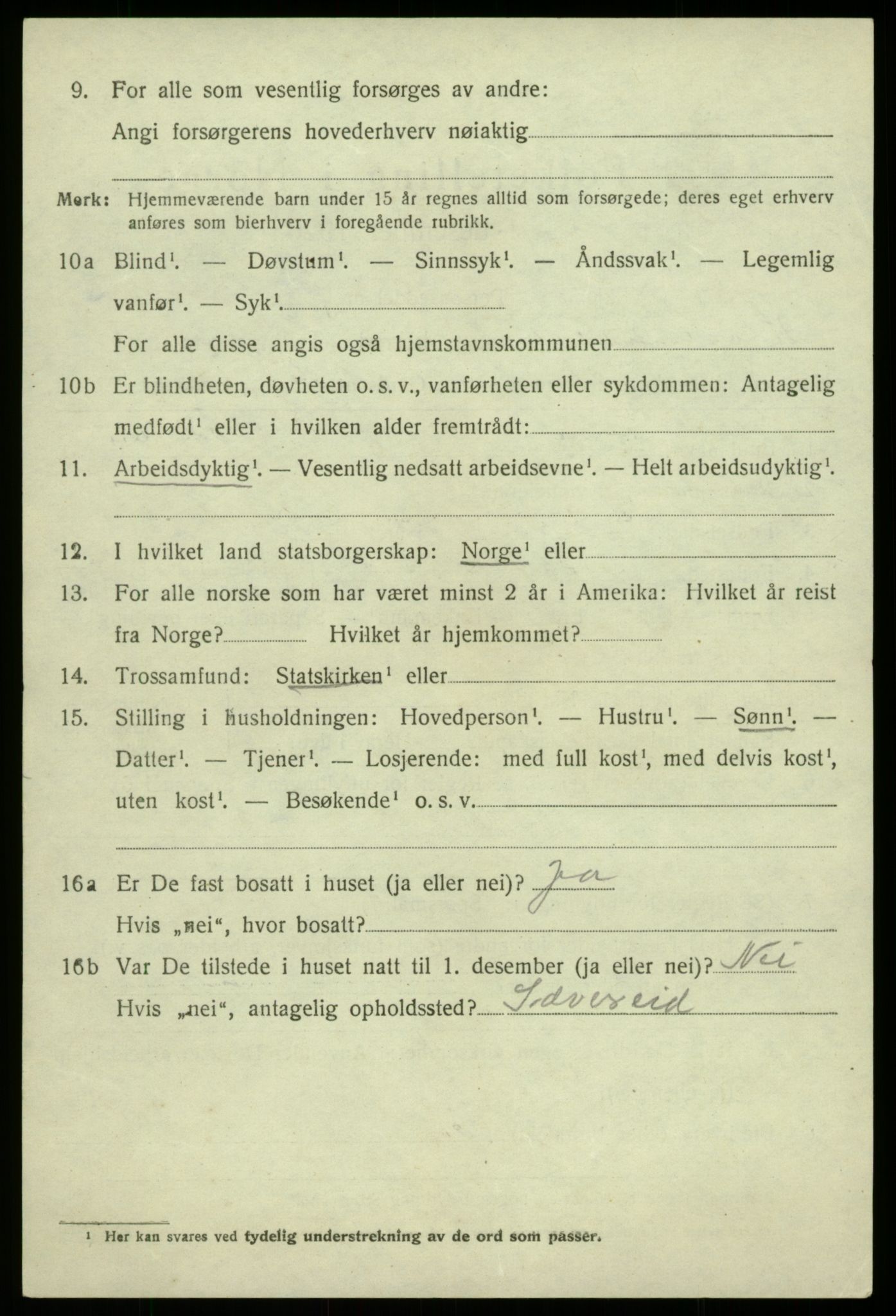 SAB, 1920 census for Hålandsdal, 1920, p. 821