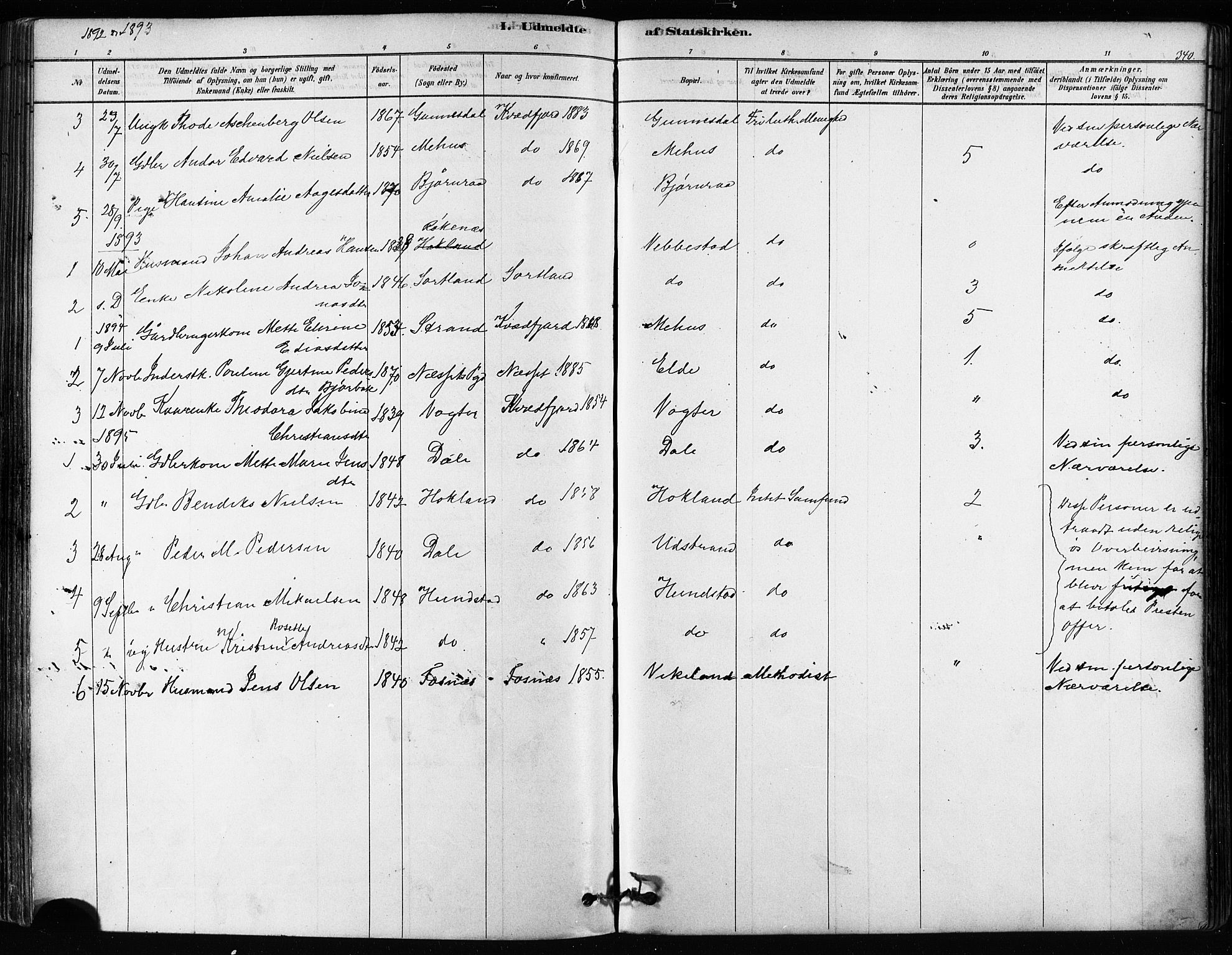 Kvæfjord sokneprestkontor, SATØ/S-1323/G/Ga/Gaa/L0005kirke: Parish register (official) no. 5, 1878-1894, p. 340