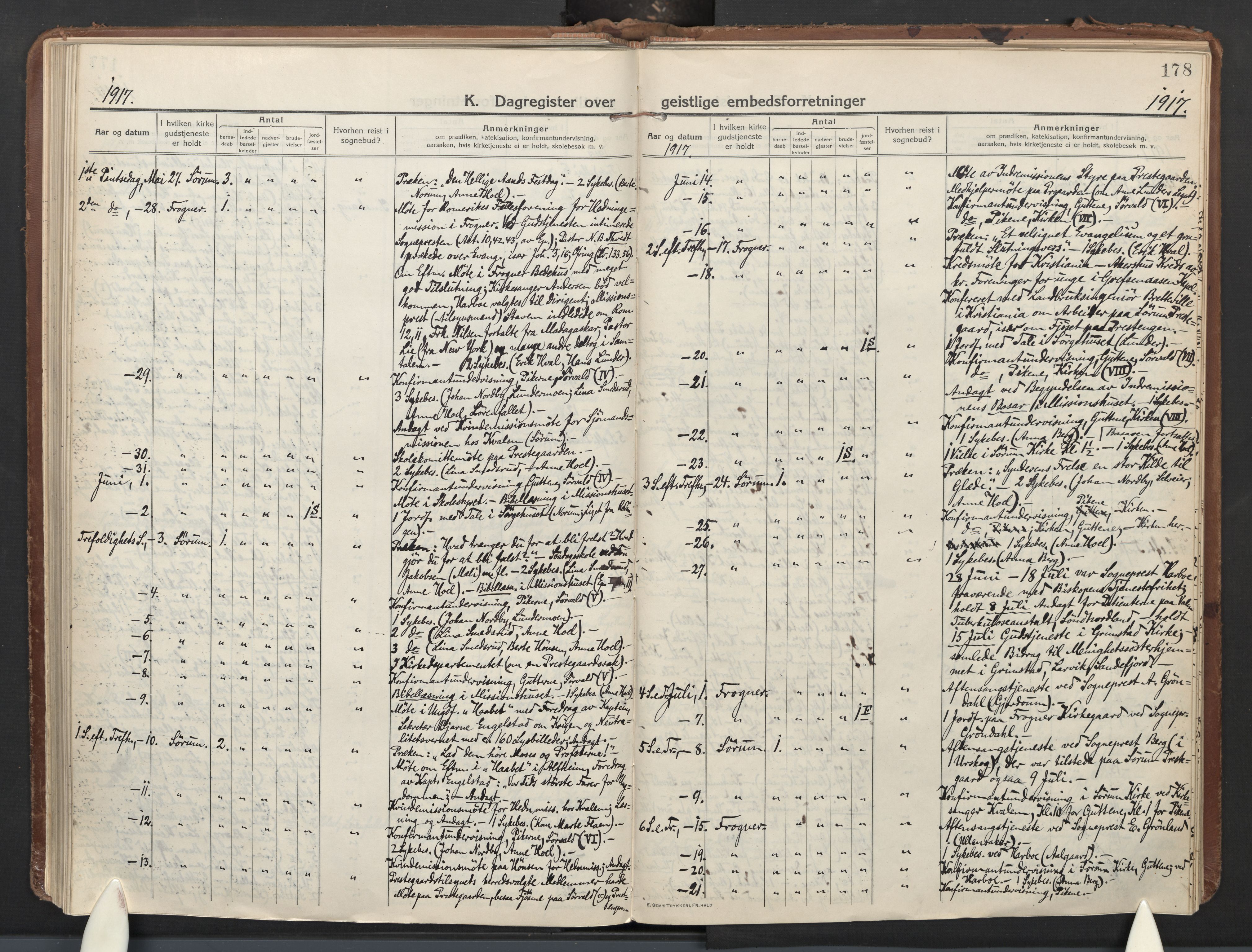 Sørum prestekontor Kirkebøker, AV/SAO-A-10303/F/Fa/L0011: Parish register (official) no. I 11, 1915-1931, p. 178