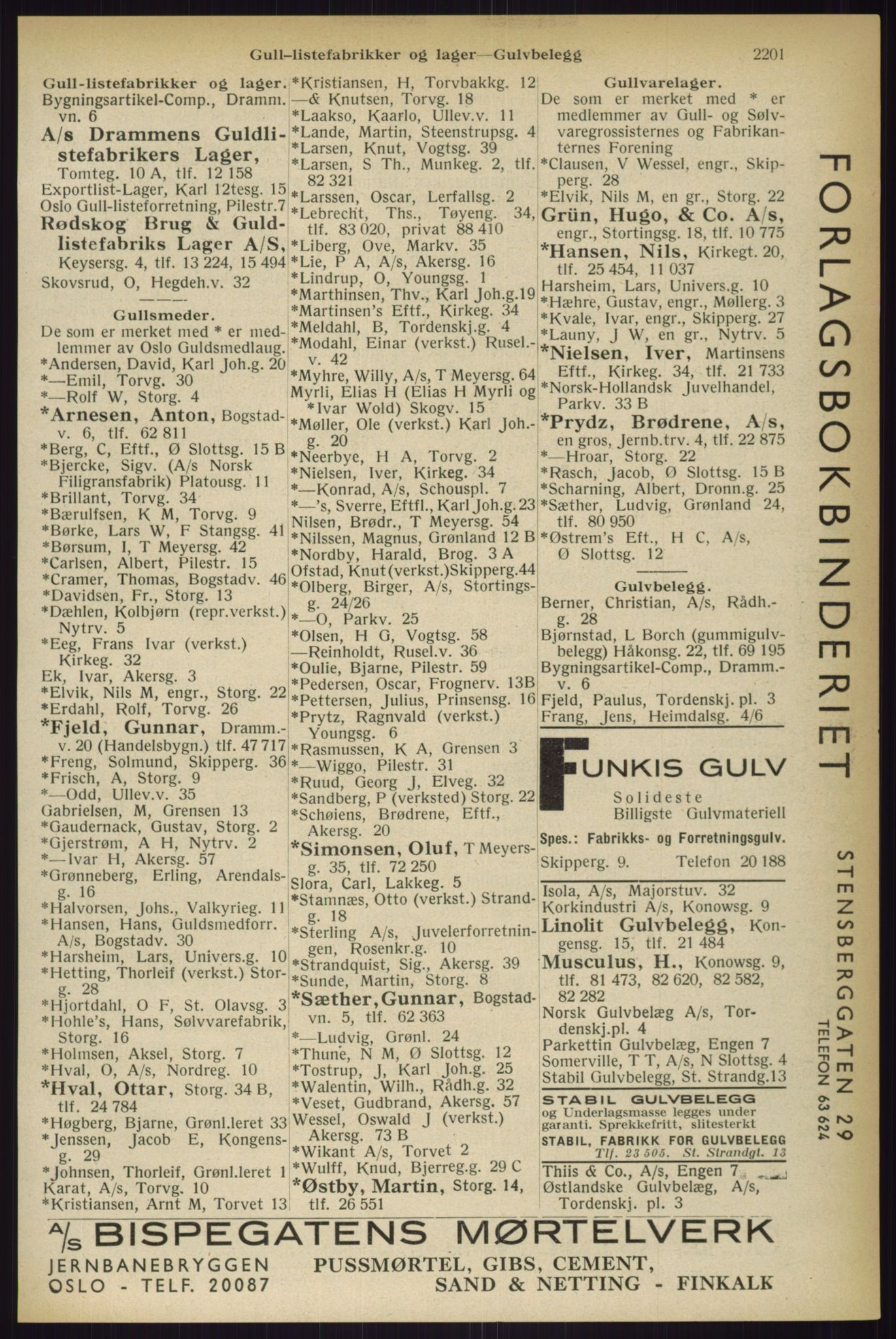 Kristiania/Oslo adressebok, PUBL/-, 1933, p. 2201