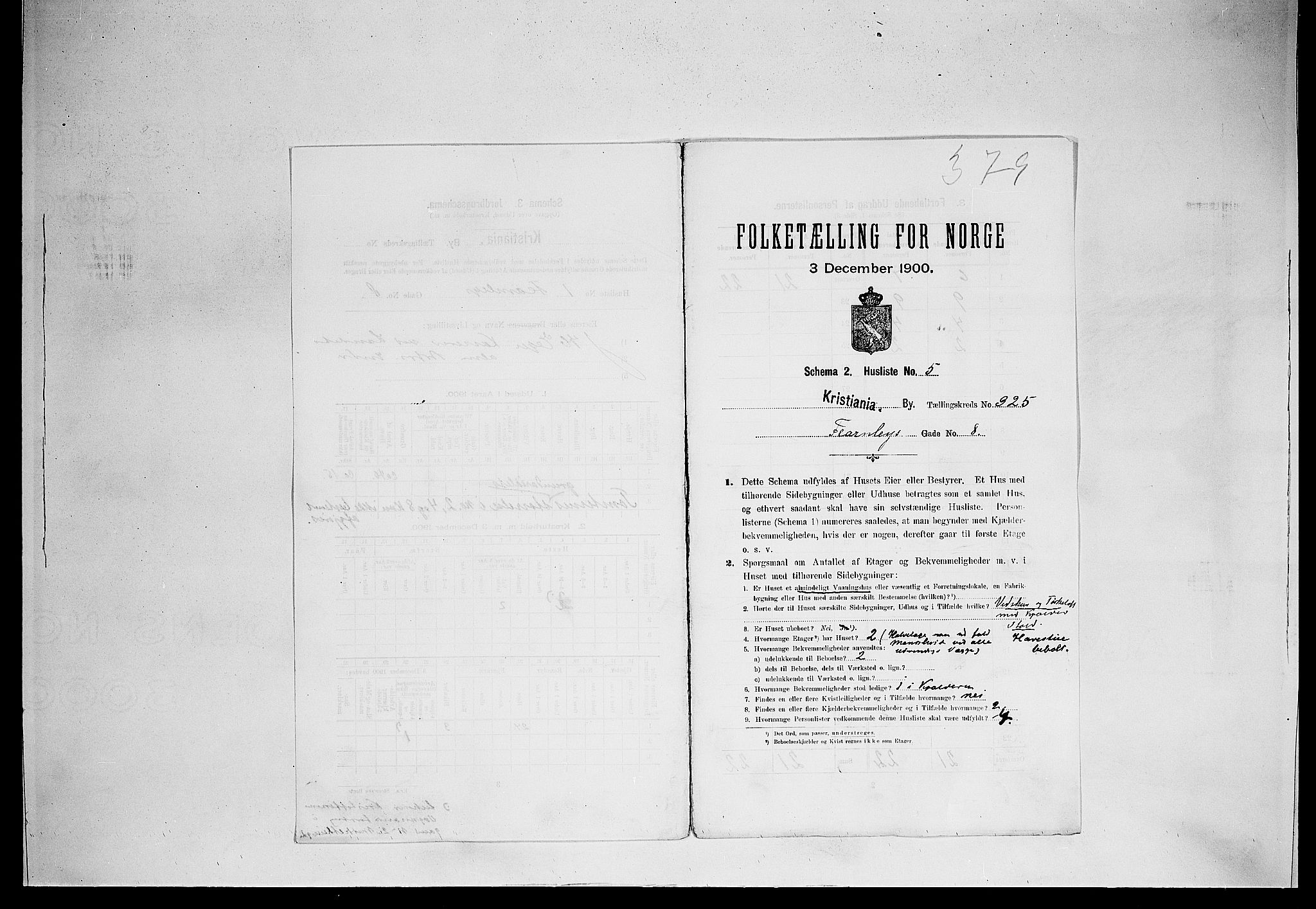 SAO, 1900 census for Kristiania, 1900, p. 22660