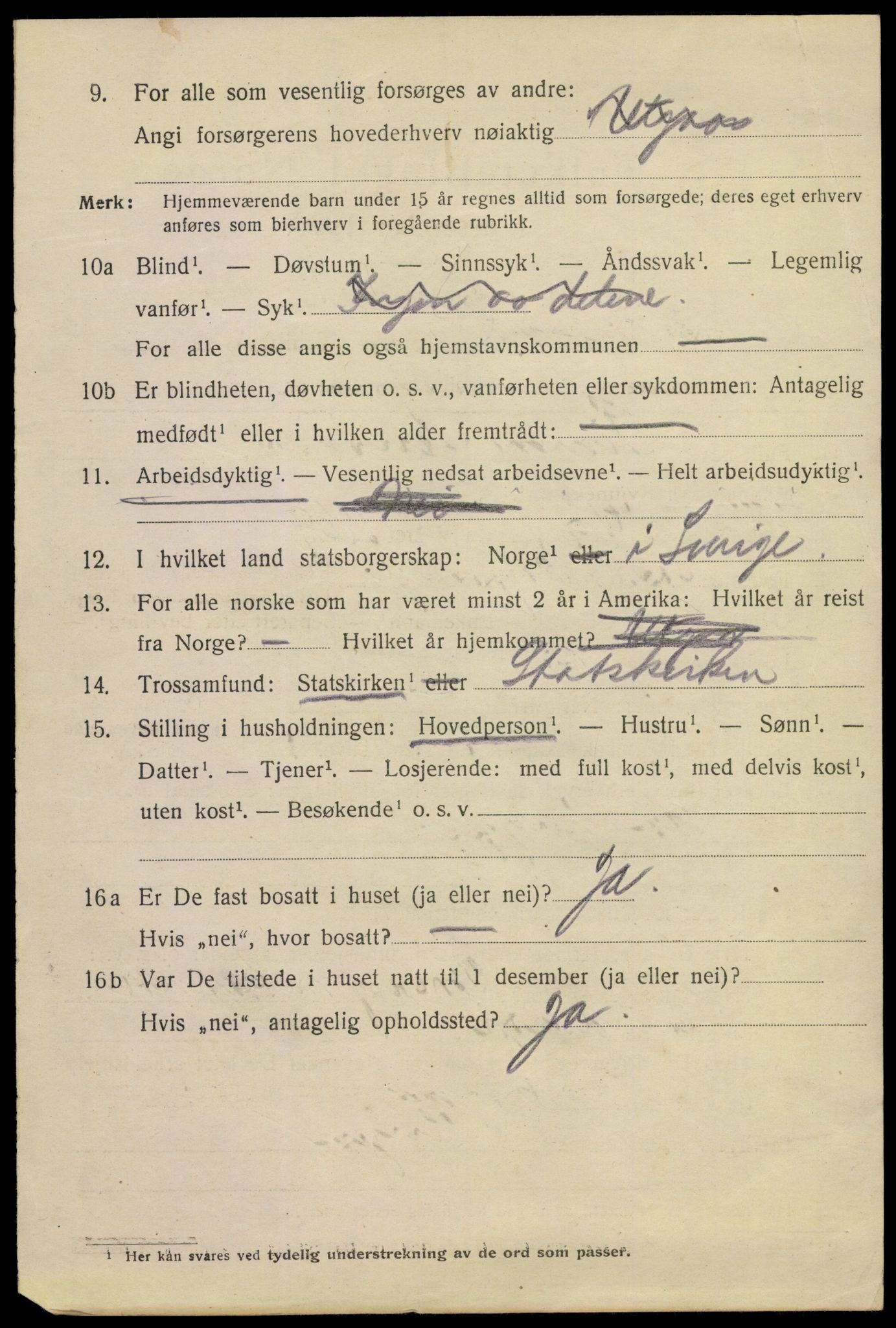 SAKO, 1920 census for Svelvik, 1920, p. 2490