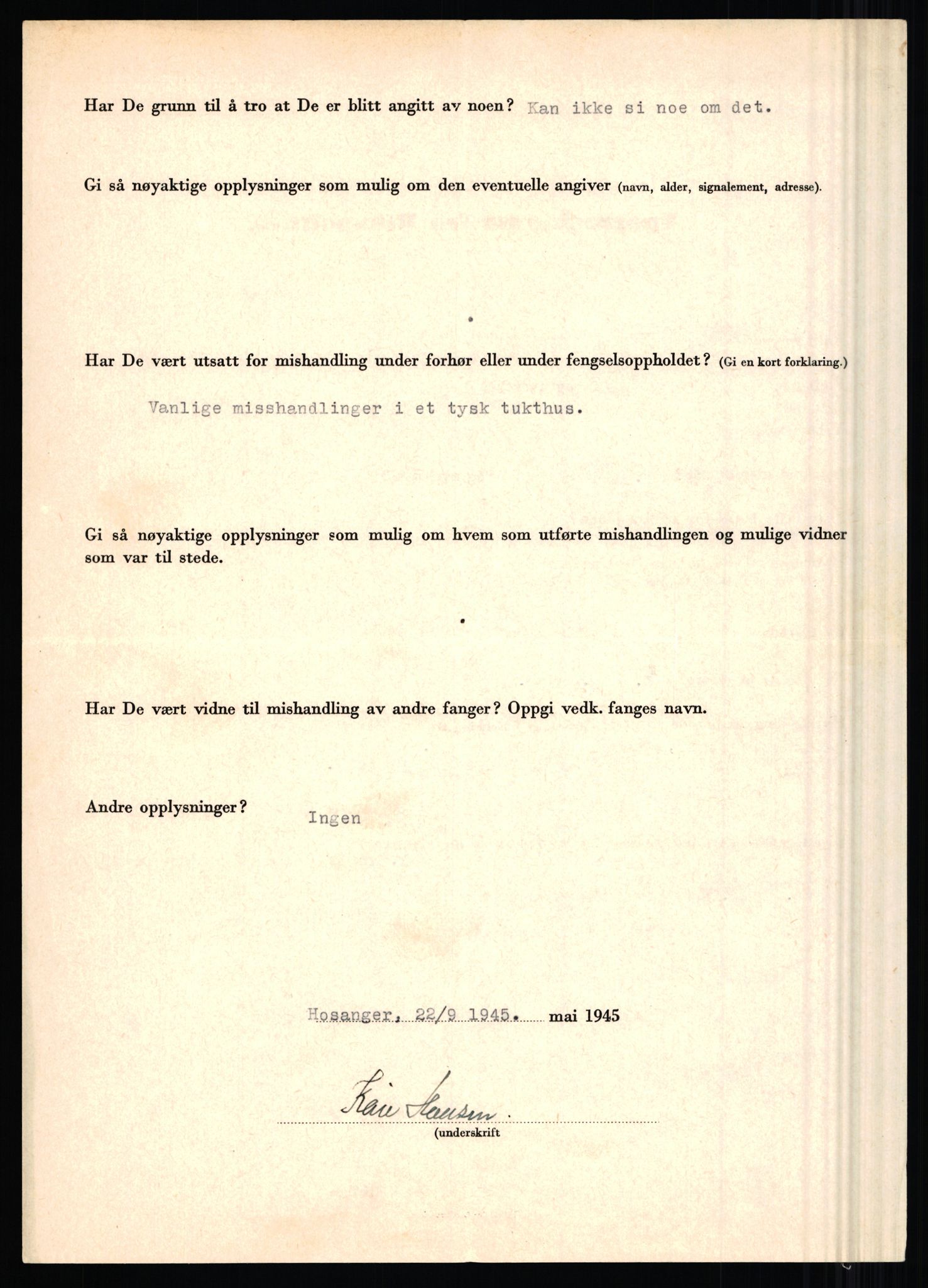 Rikspolitisjefen, AV/RA-S-1560/L/L0006: Hansen, Adolf Boye - Hemstad, Gunnar, 1940-1945, p. 341